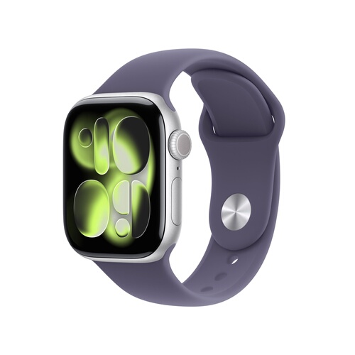 APPLE Watch Series 11 GPS + Cellular 42 mm Aluminium Argent Bracelet Sport Violet M/L