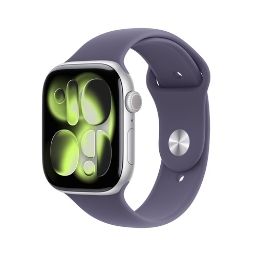 APPLE Watch Series 11 GPS 46 mm Aluminium Argent Bracelet Sport Violet M/L