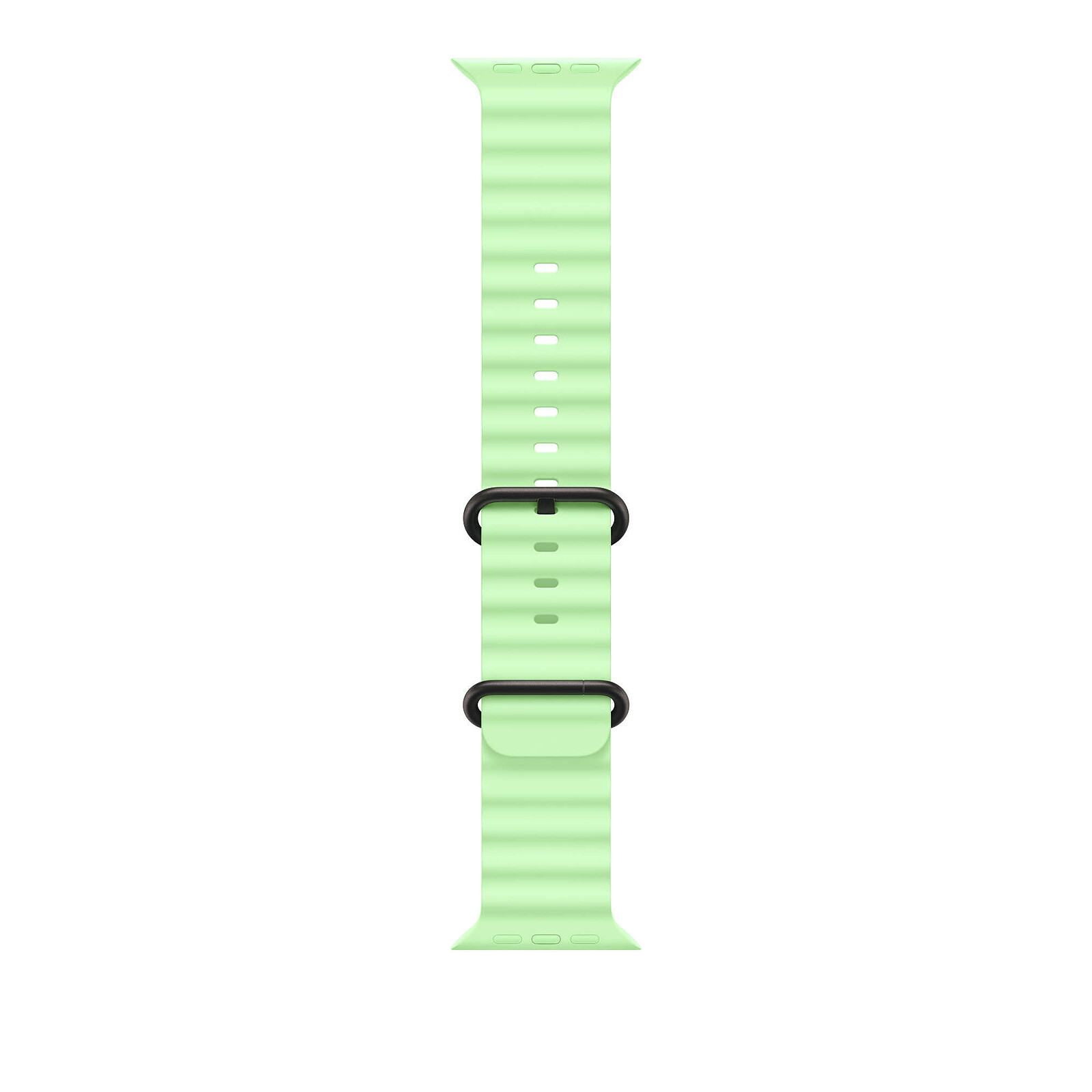 APPLE Bracelet Océan 49 mm finition noir titane Vert Fluo