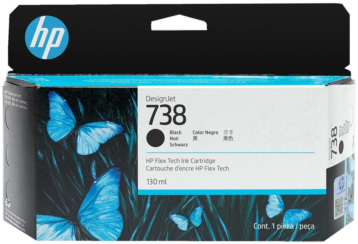 HP Ink/ 738 130-ml Black DesignJet Ink