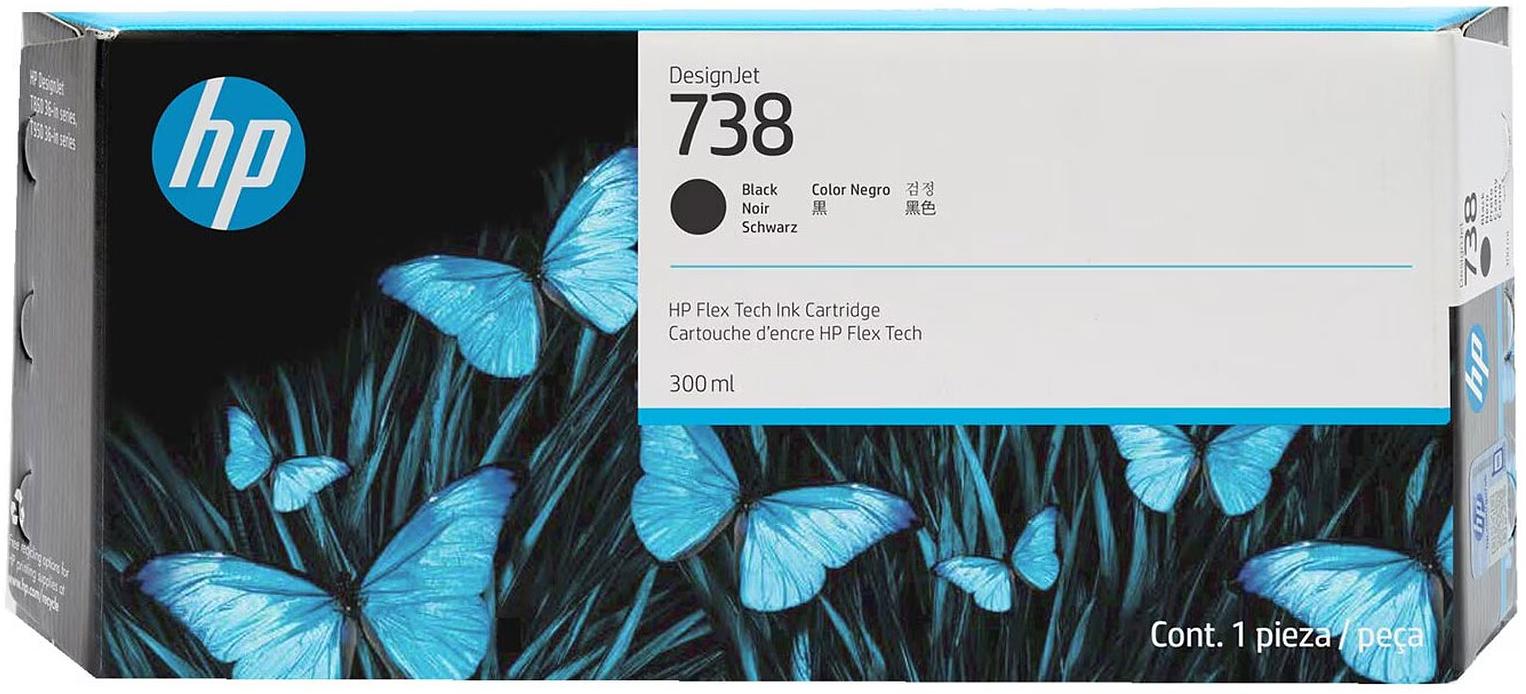 HP Ink/ 738 300-ml BLK DesignJet Ink