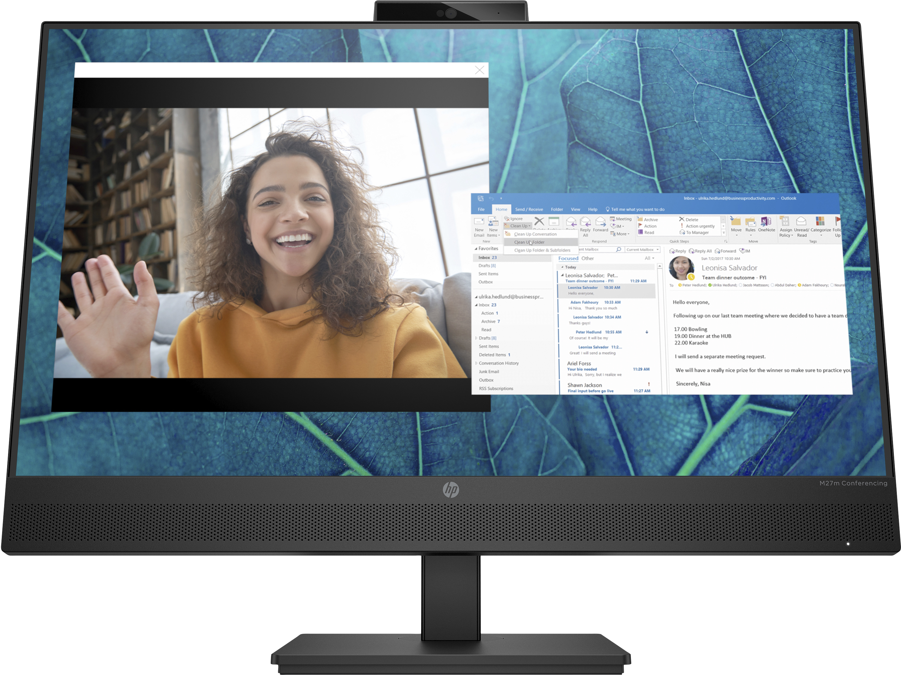 HP M27m Conferencing Monitor 68.6 cm (27)LED.HDMI.DisplayPort.USB-C.SP