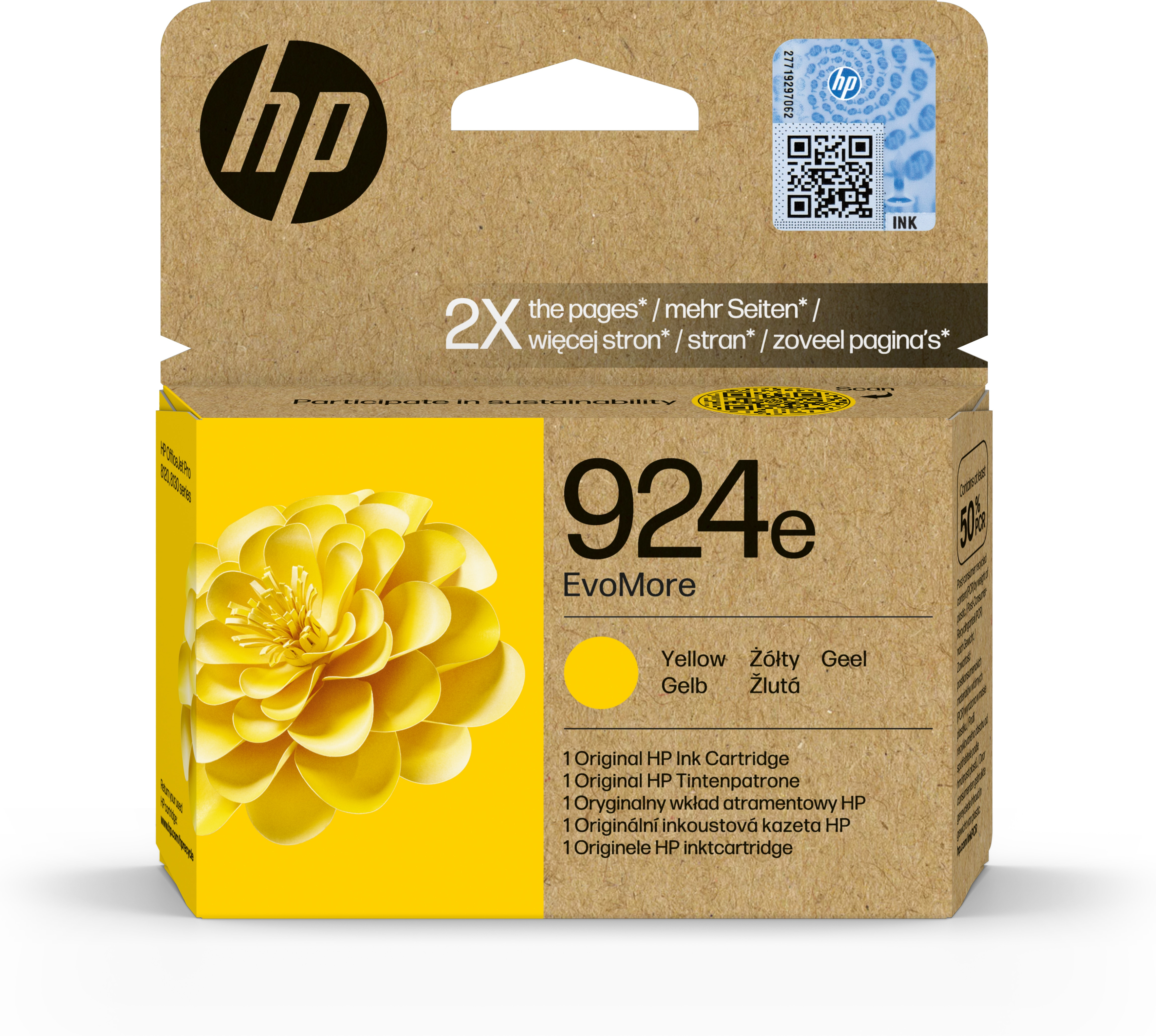 HP /Ink 924e EvoMore YL Original Ink Ca