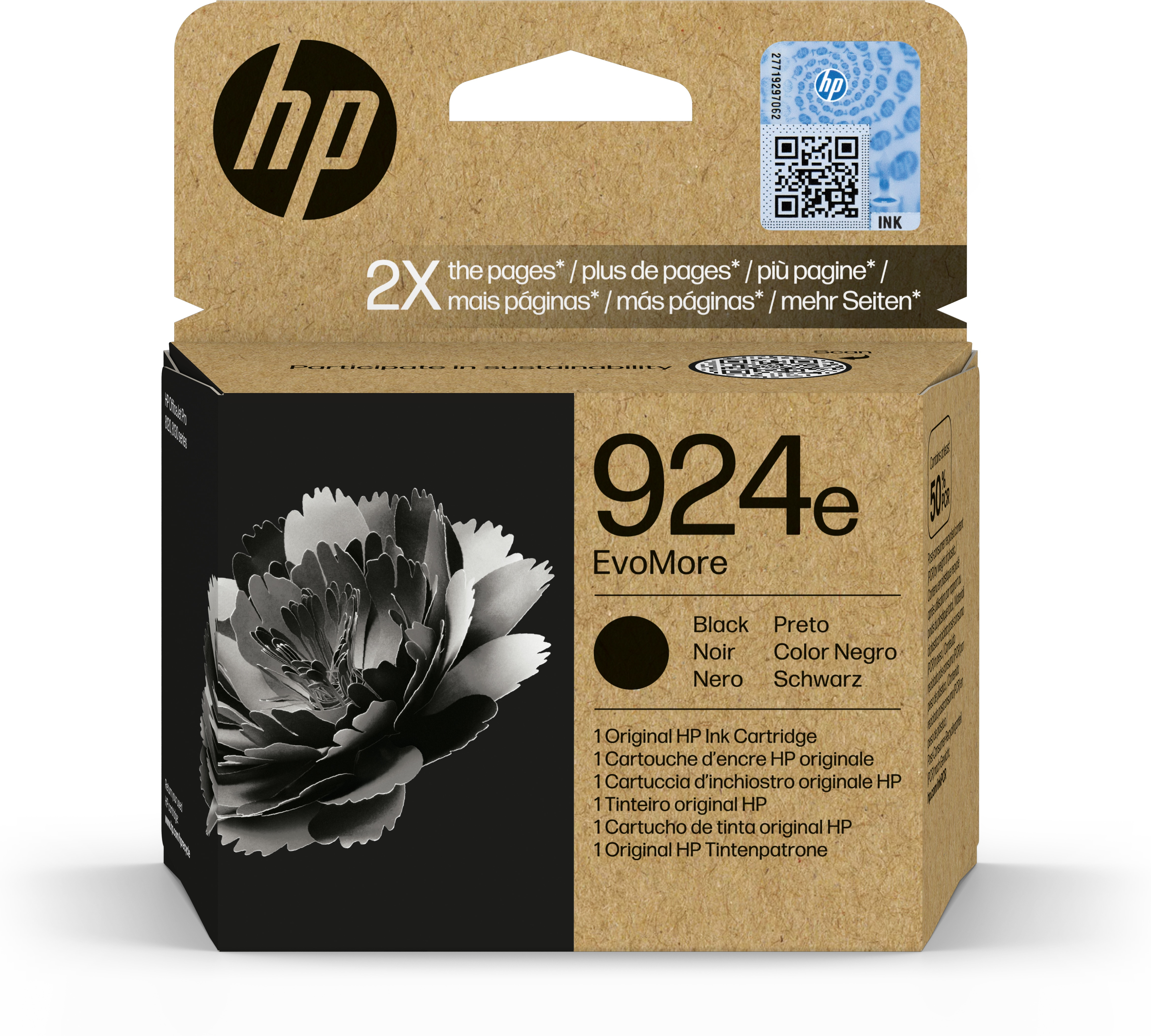 HP /Ink 924e EvoMore BK Original Ink Ca