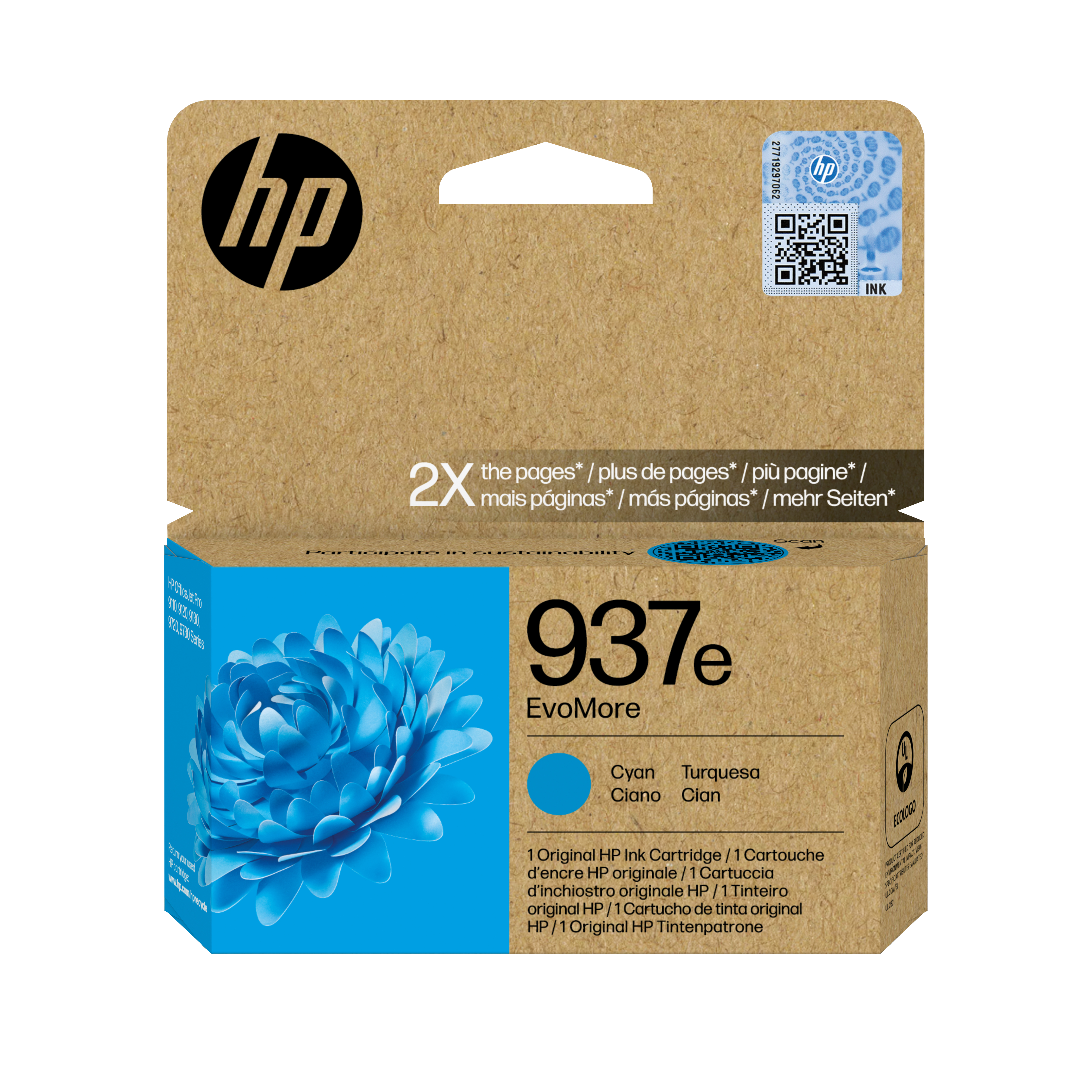 HP HP 937e Cyan Tintenpatrone EvoMore