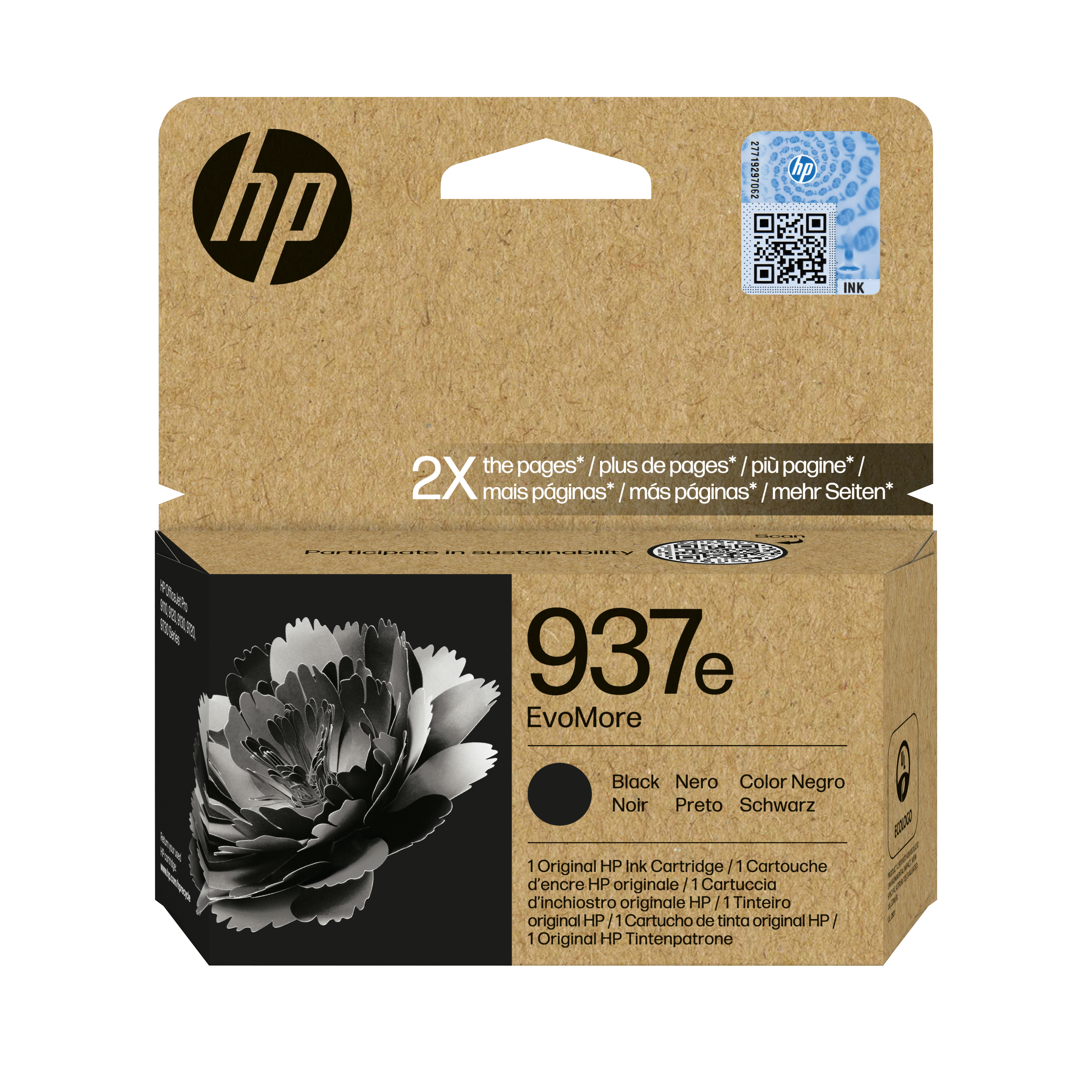 HP HP 937e Schwarz Tintenpatrone EvoMore