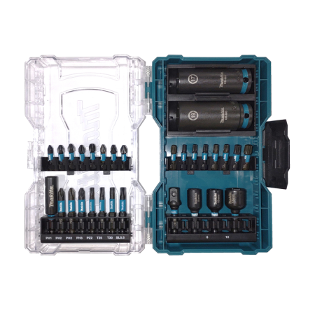 Makita Coffret 23 embouts IMPACT BLACK + Douilles et accessoires
