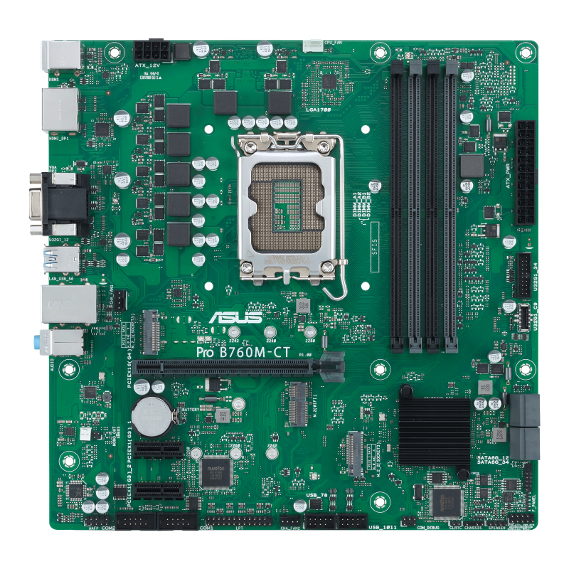 ASUS PRO B760M-CT-CSM LGA1700 mATX MB 4xDDR5 4xSATA 2xM.2