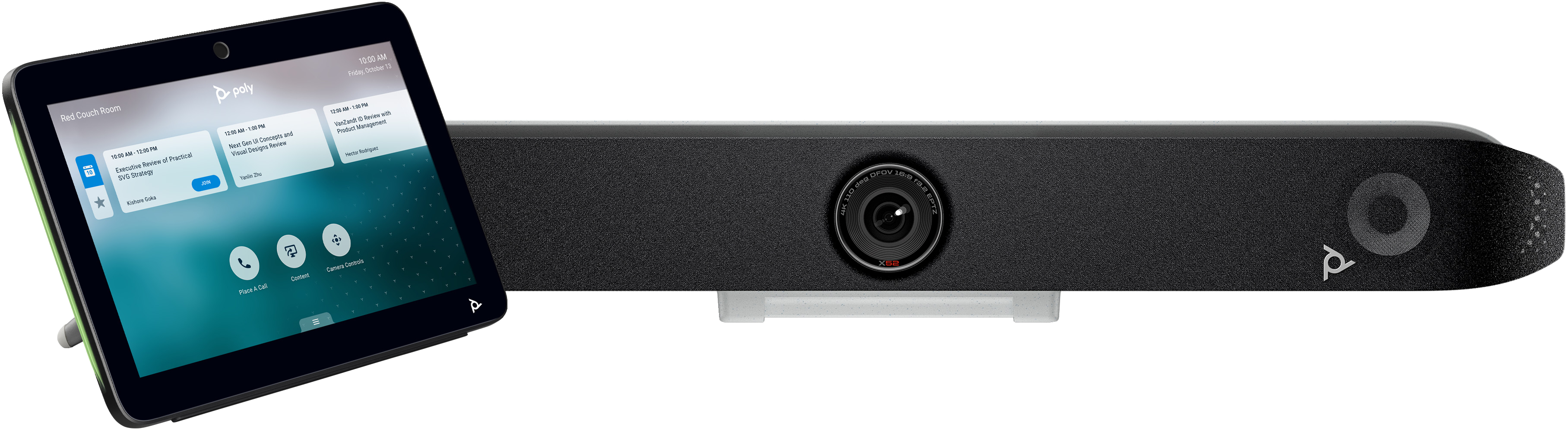 HP POLY Poly Studio X52 All-In-One Video Bar with TC10 Controller Kit No Power Cord GSA/TAA