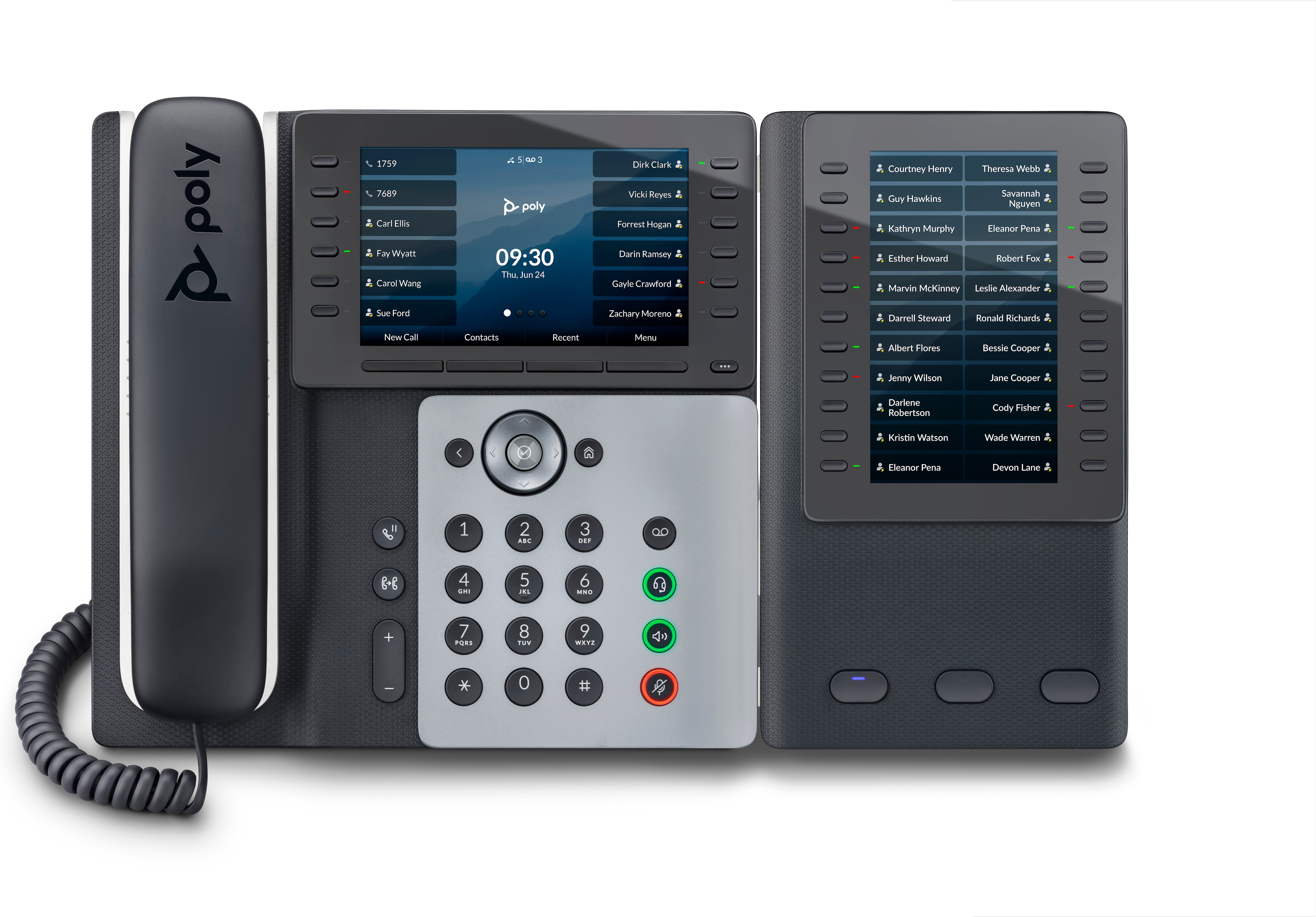 HP POLY Poly Edge E500 IP Phone and PoE-enabled