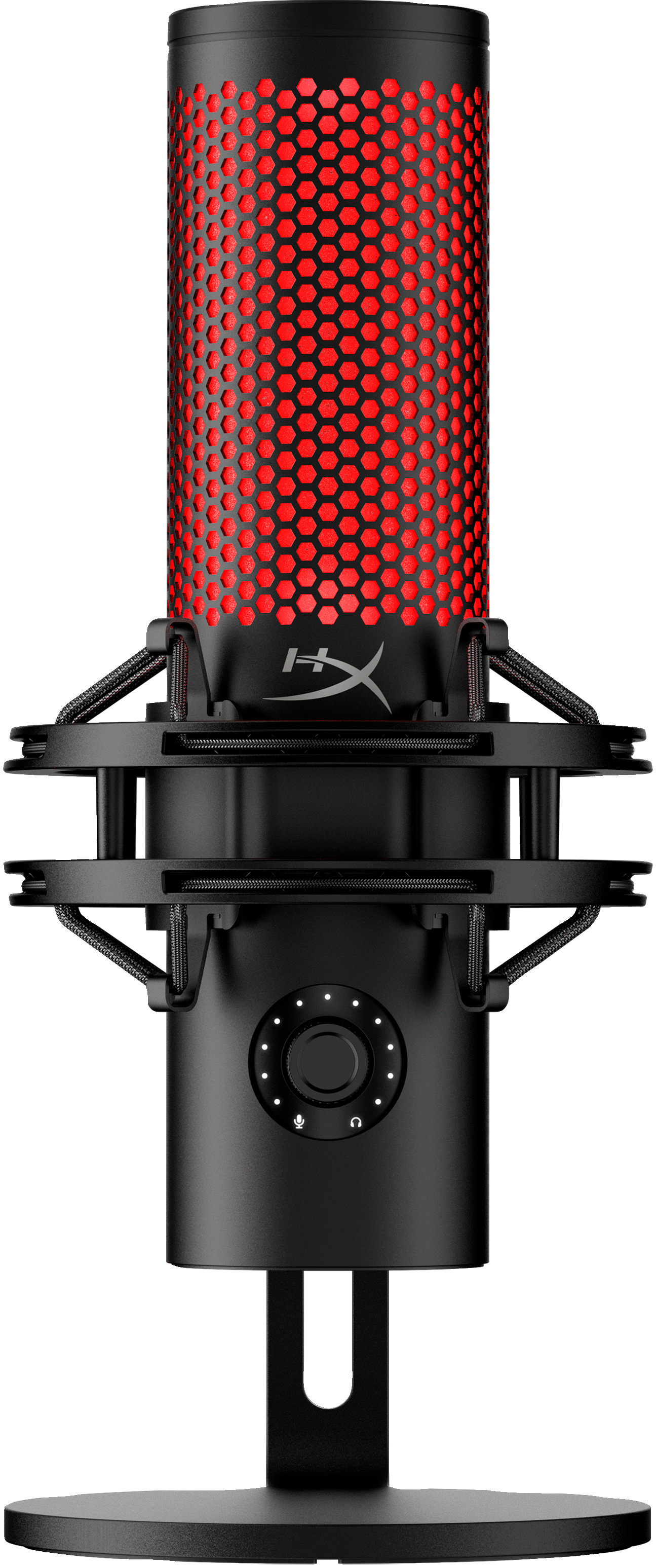 HyperX HyperX Microphone QuadCast 2, USB,  clairage LED a effet rayonnant, Support anti