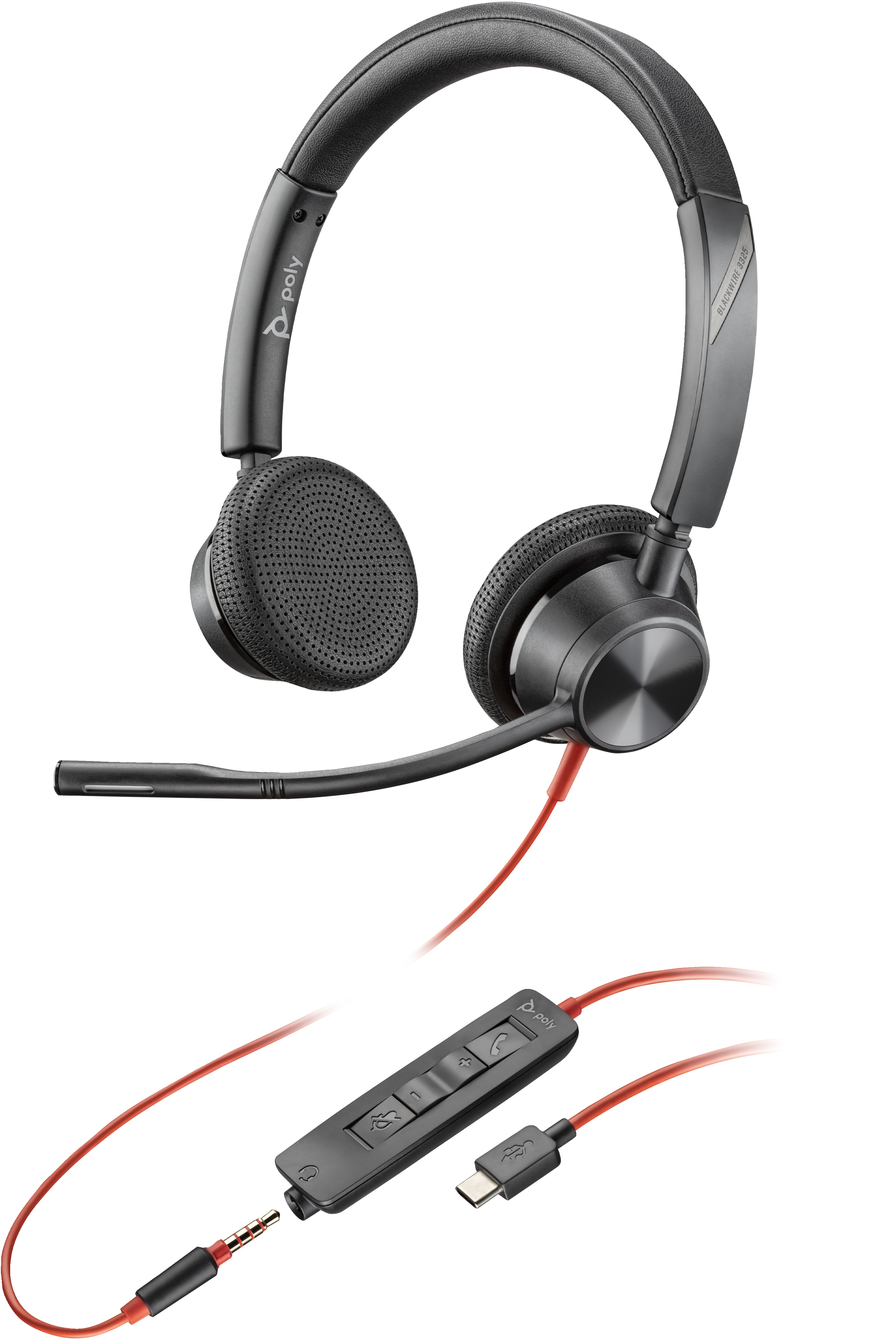 HP Poly Blackwire 3325 Stereo USB-C Headset