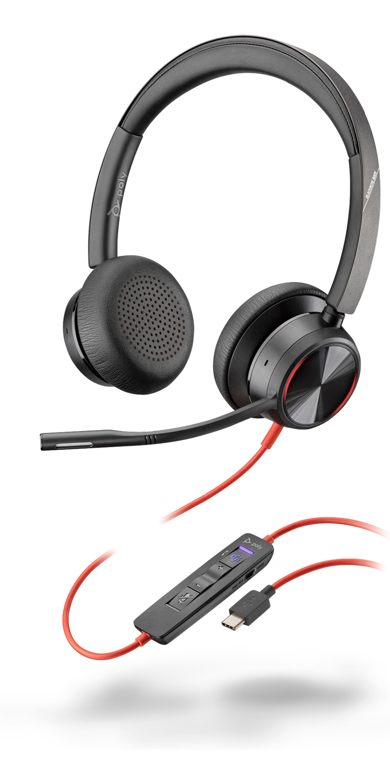 HP Poly Blackwire 8225 Stereo Headset +USB-C/A Adapter