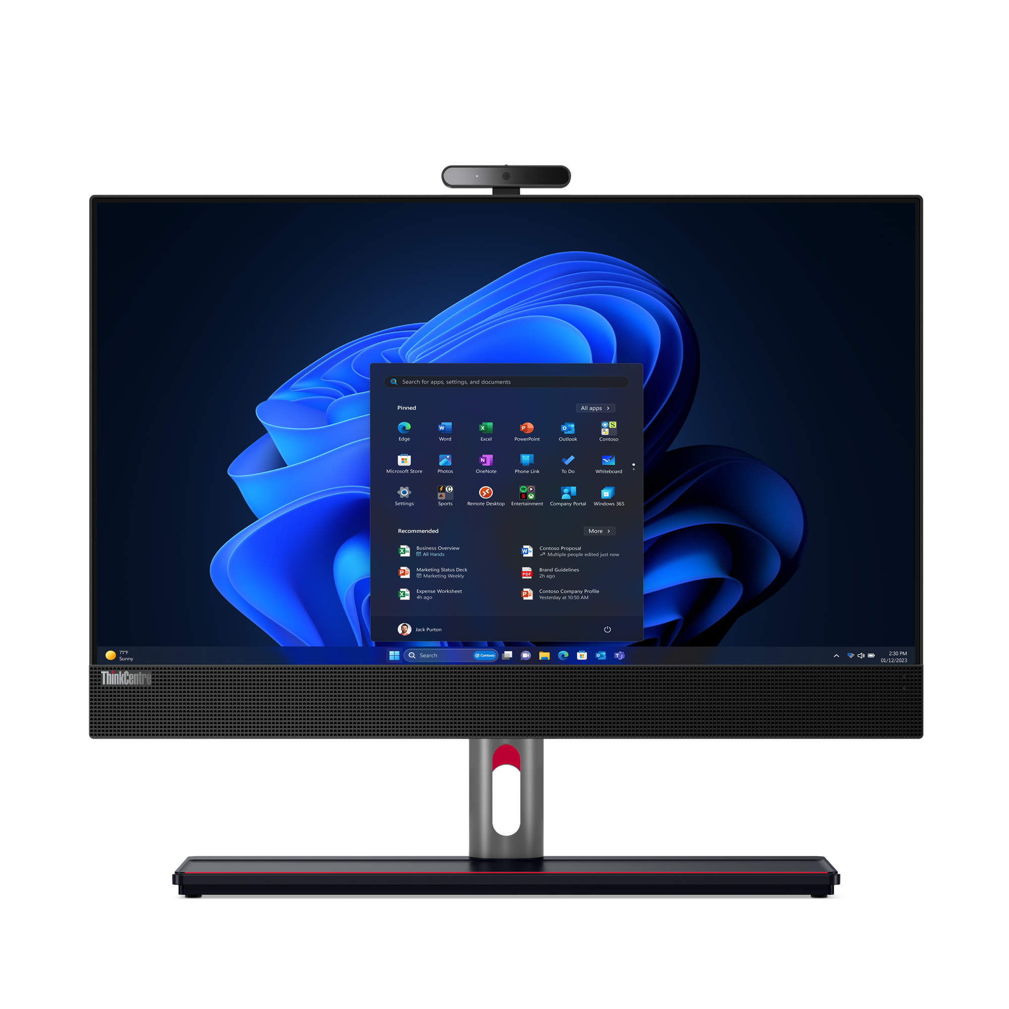 LENOVO Le LENOVO ThinkCentre M90a Gen 5 est un ordinateur tout-en-un puissant et polyvalent, conçu pour répondre à tous vos besoins professionnels. Doté d'un processeur Intel Core i5-14500 pouvant atteindre une fréquence de 5 GHz, ce PC offre des performa