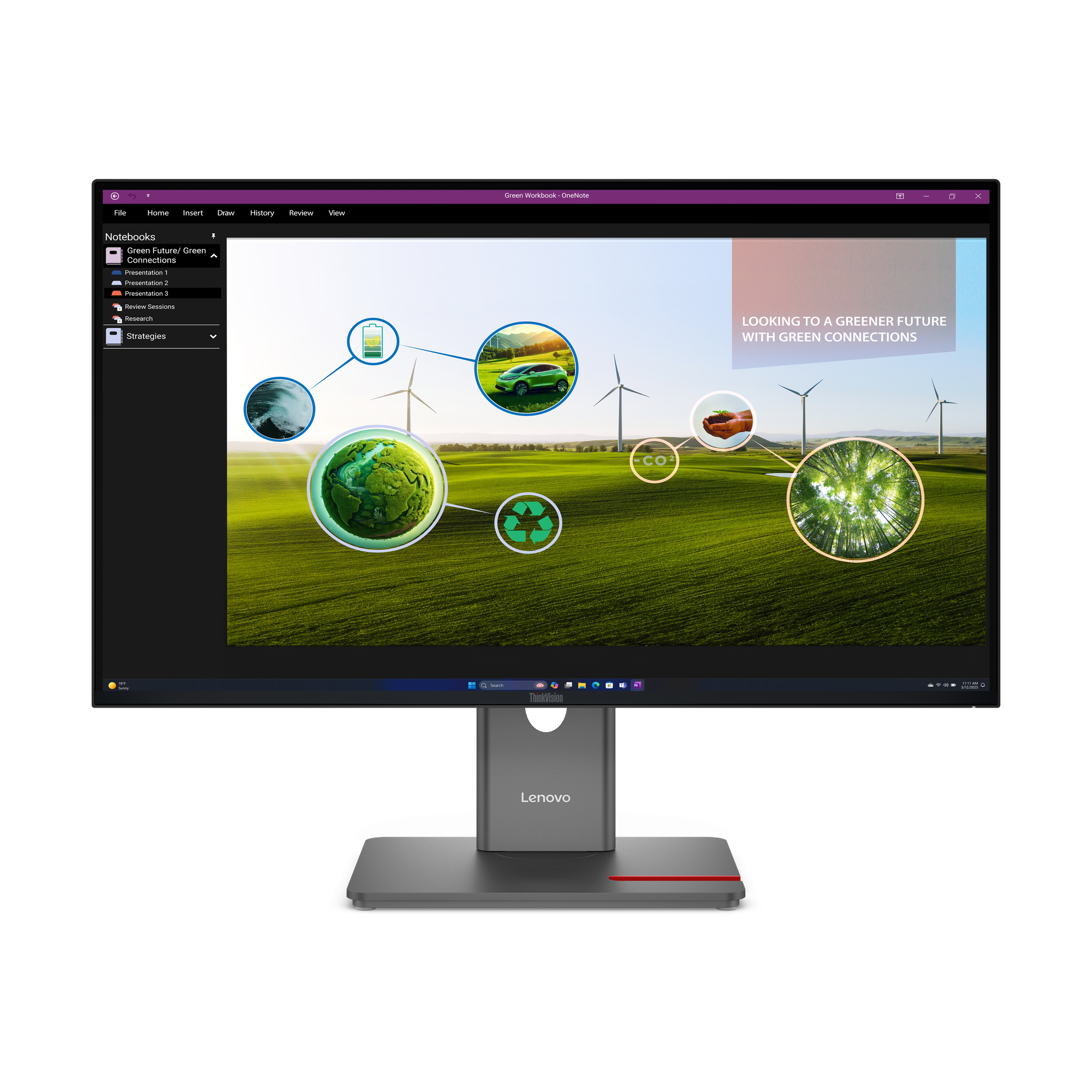 LENOVO ThinkVision P27Q-40 27p 2560x1440 IPS 120Hz Daisy Chain KVM/eKVM USB-C 15W Factory calibrated panel Epeat Gold TCO10