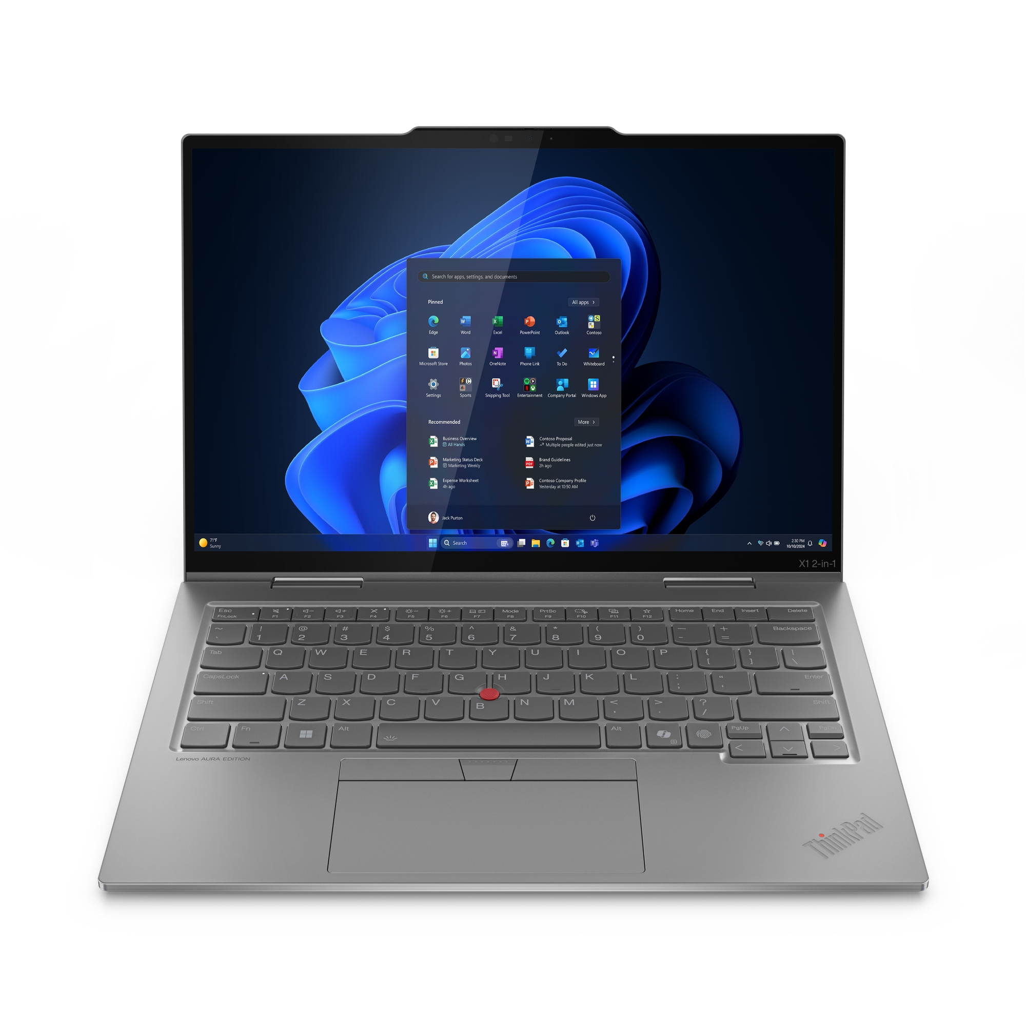 LENOVO PC Portable Hybride 2-en-1 ThinkPad X1 14 pouces 2.8K Tactile 32 Go 1 To 5G