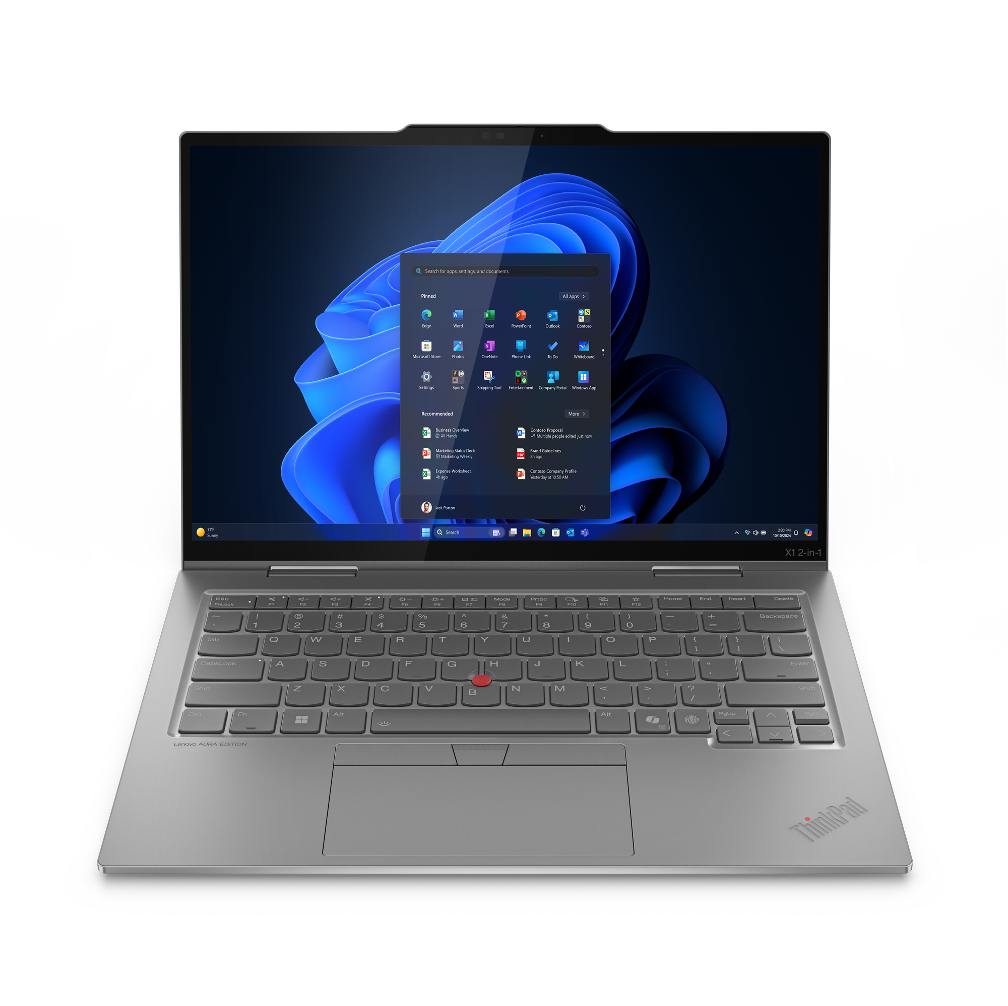 LENOVO ThinkPad X1 2-in-1 G10, Intel® Core Ultra 7 258V (LPE-cores up to 3.70GHz, 12MB), 14