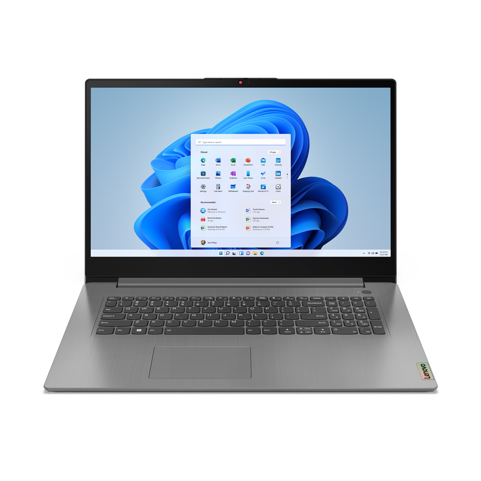 LENOVO Ordinateur Portable IdeaPad 3 17IAU7 Intel Pentium 128 Go 17 pouces HD+