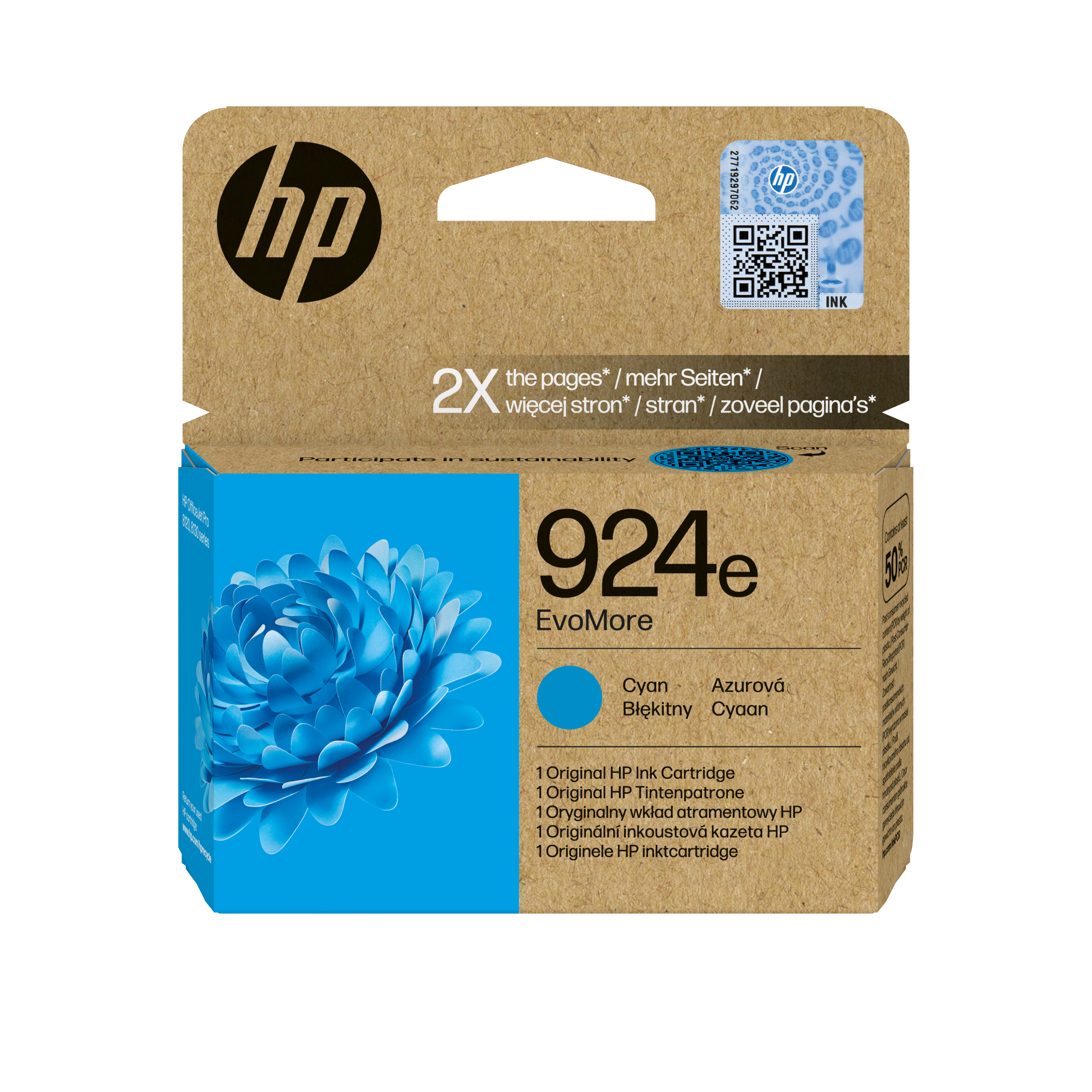 HP HP 924e EvoMore Cyan Original Ink Cartridge