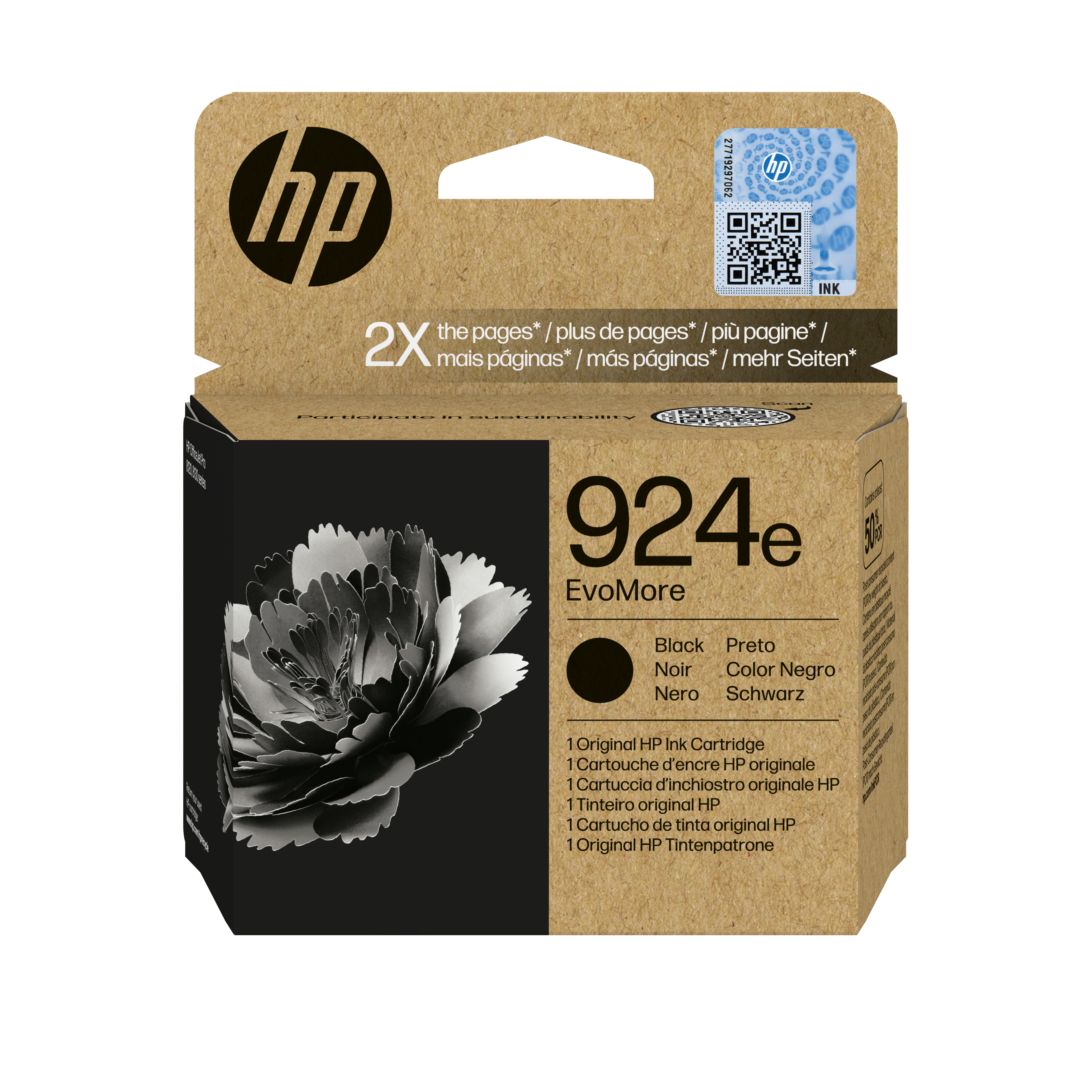 HP HP 924e EvoMore Black Original Ink Cartridge