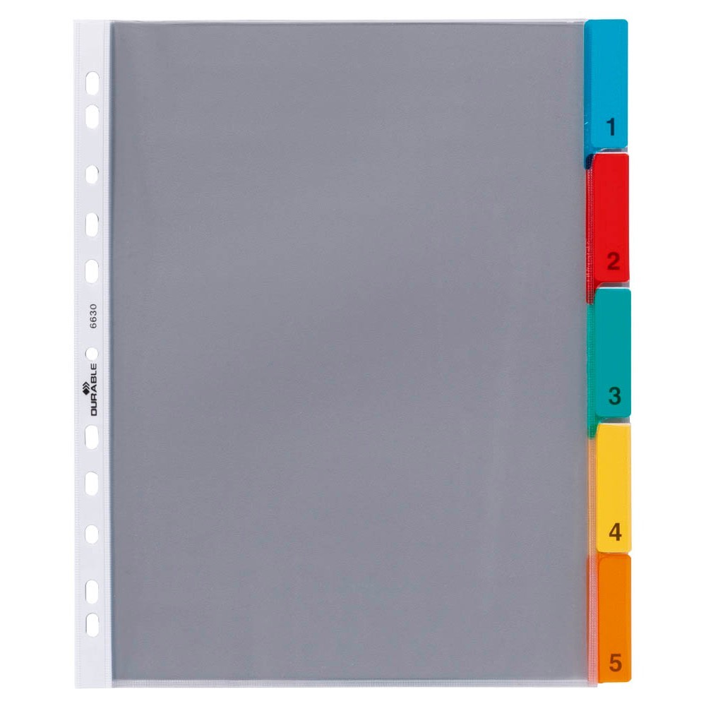 Durable DURABLE Ordnerregister PP blanko/5-fbg f A4 5 Blatt