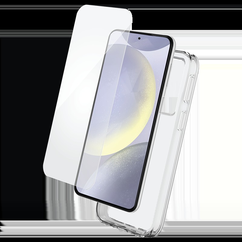 SAMSUNG Pack coque transparente + verre trempé Designed for Samsung