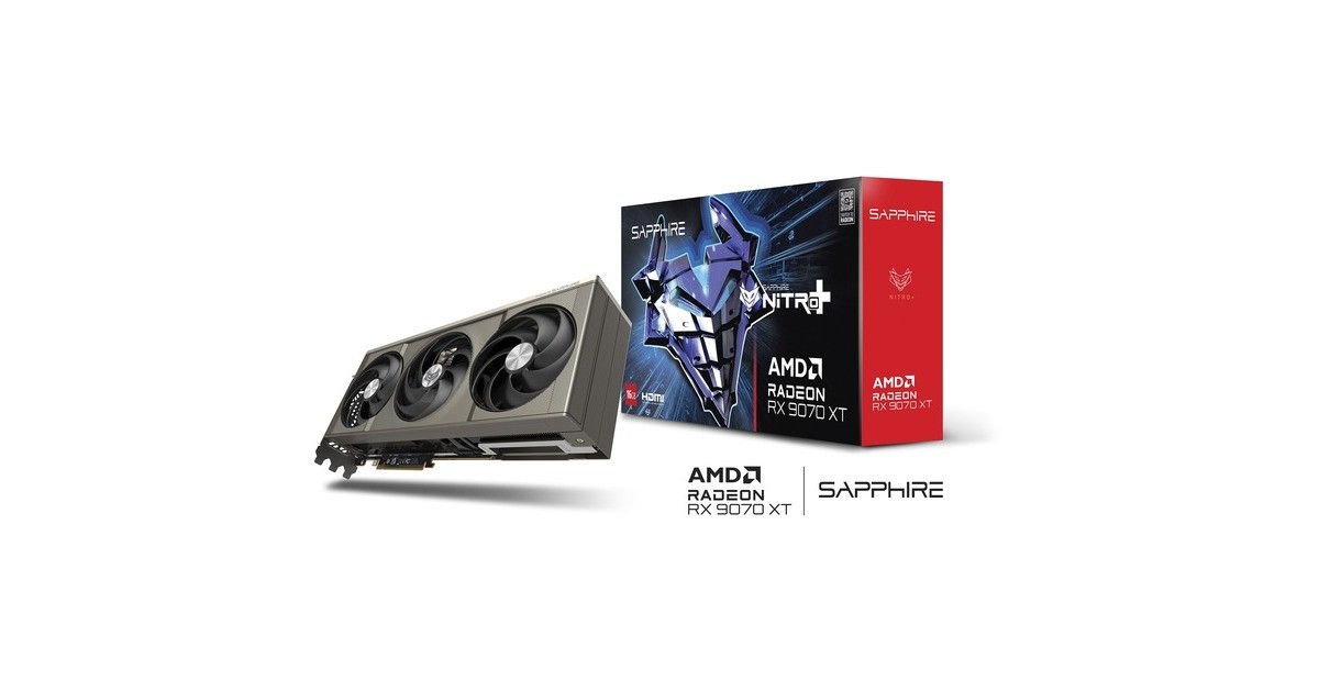 SAPPHIRE Carte Graphique  Radeon RX 9070 XT Nitro+ Gaming OC 16Go