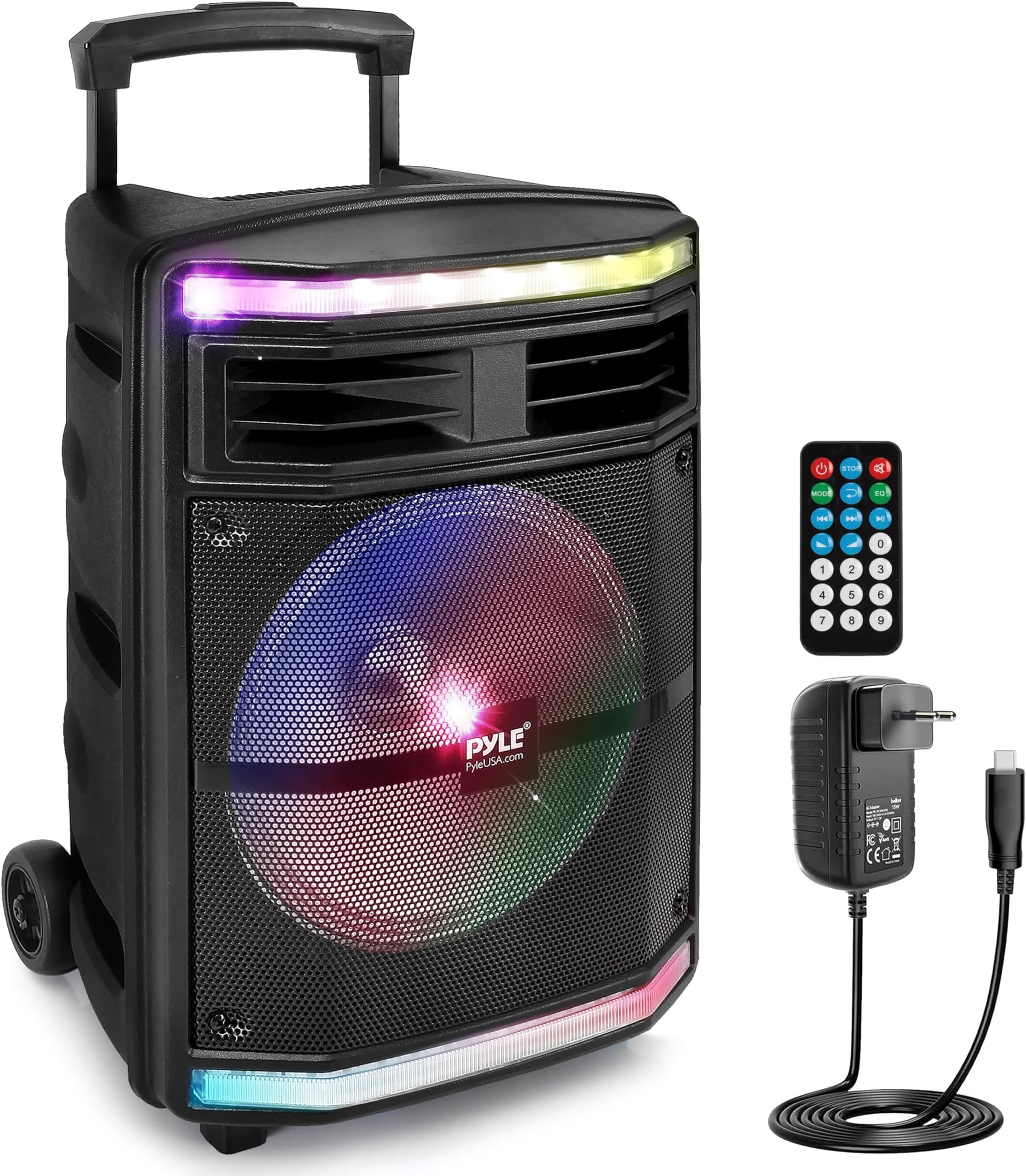 WE Enceinte High Power  CELEST avec jeux de lumiÃ¨res, bluetooth, FM, 400W