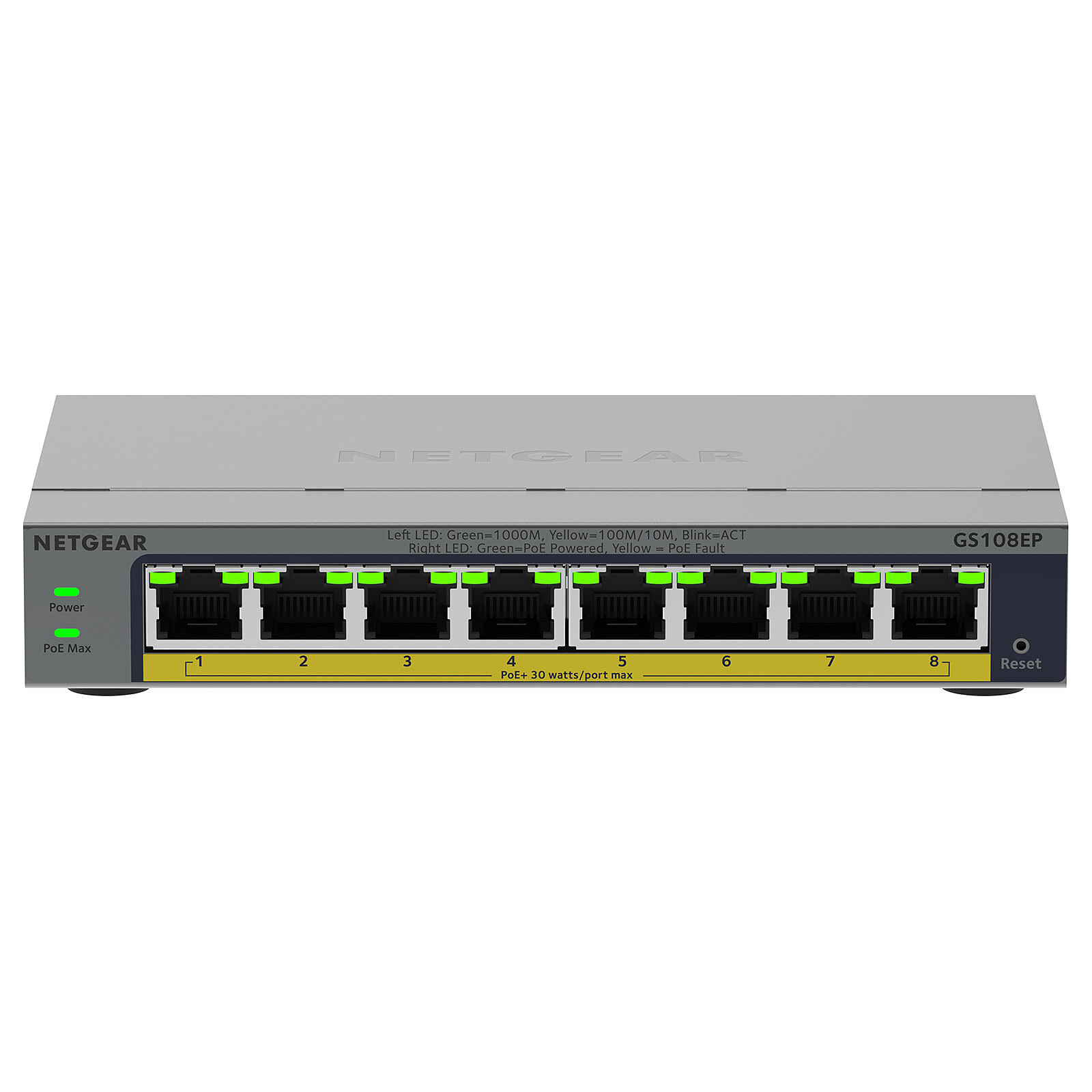 NETGEAR 8PT GB PLUS SWICH W/ POE+ GS108EP