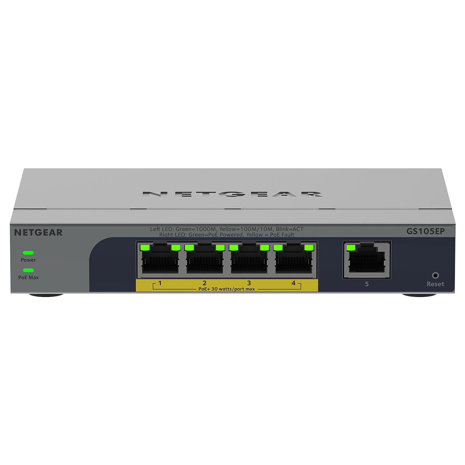 NETGEAR 5PT GB PLUS SWCH W/POE+GS105EP
