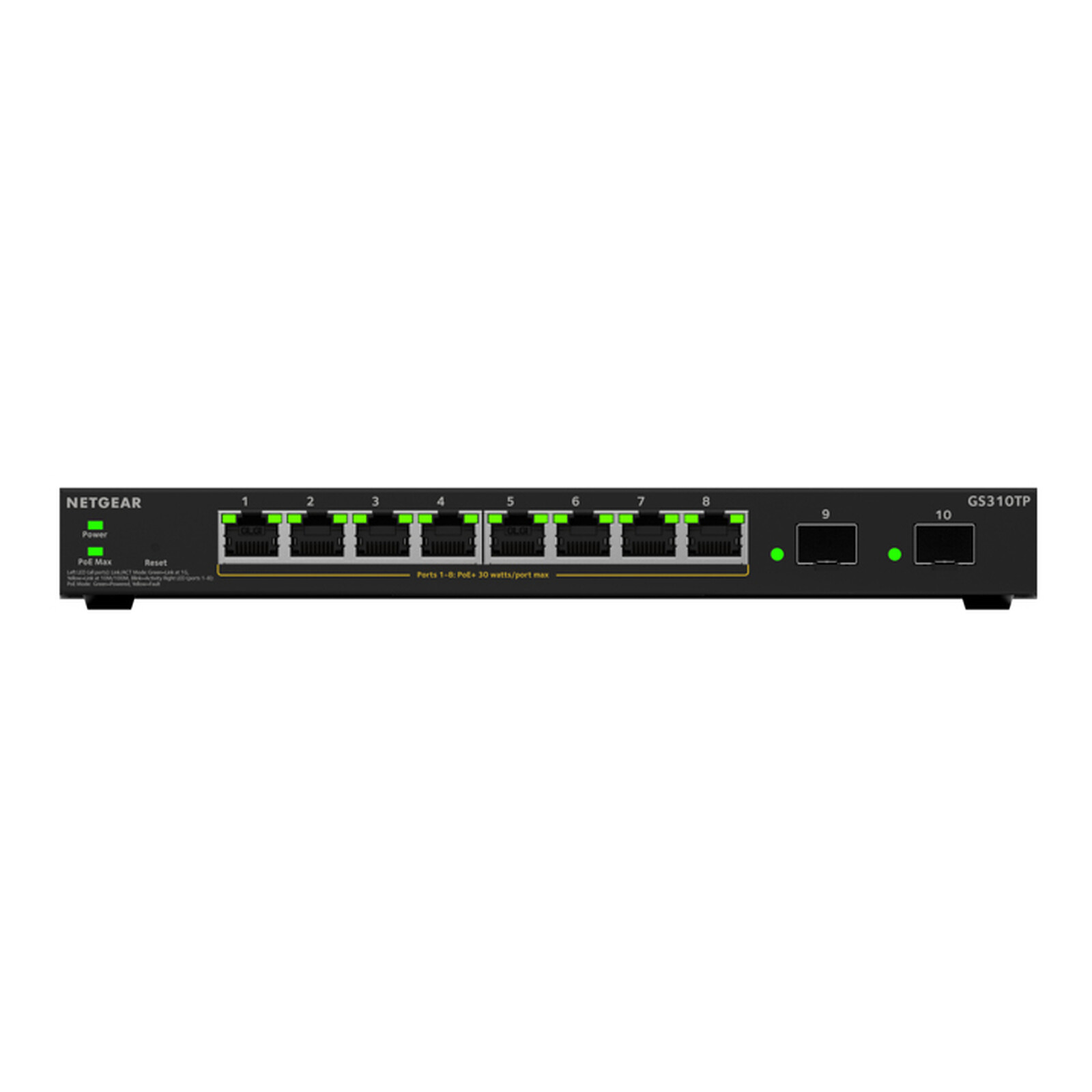 NETGEAR S350 Series 8-Port Gigabit Ethernet PoE+ Smart Managed Essentials Switch with 2 Dedicated SFP Ports