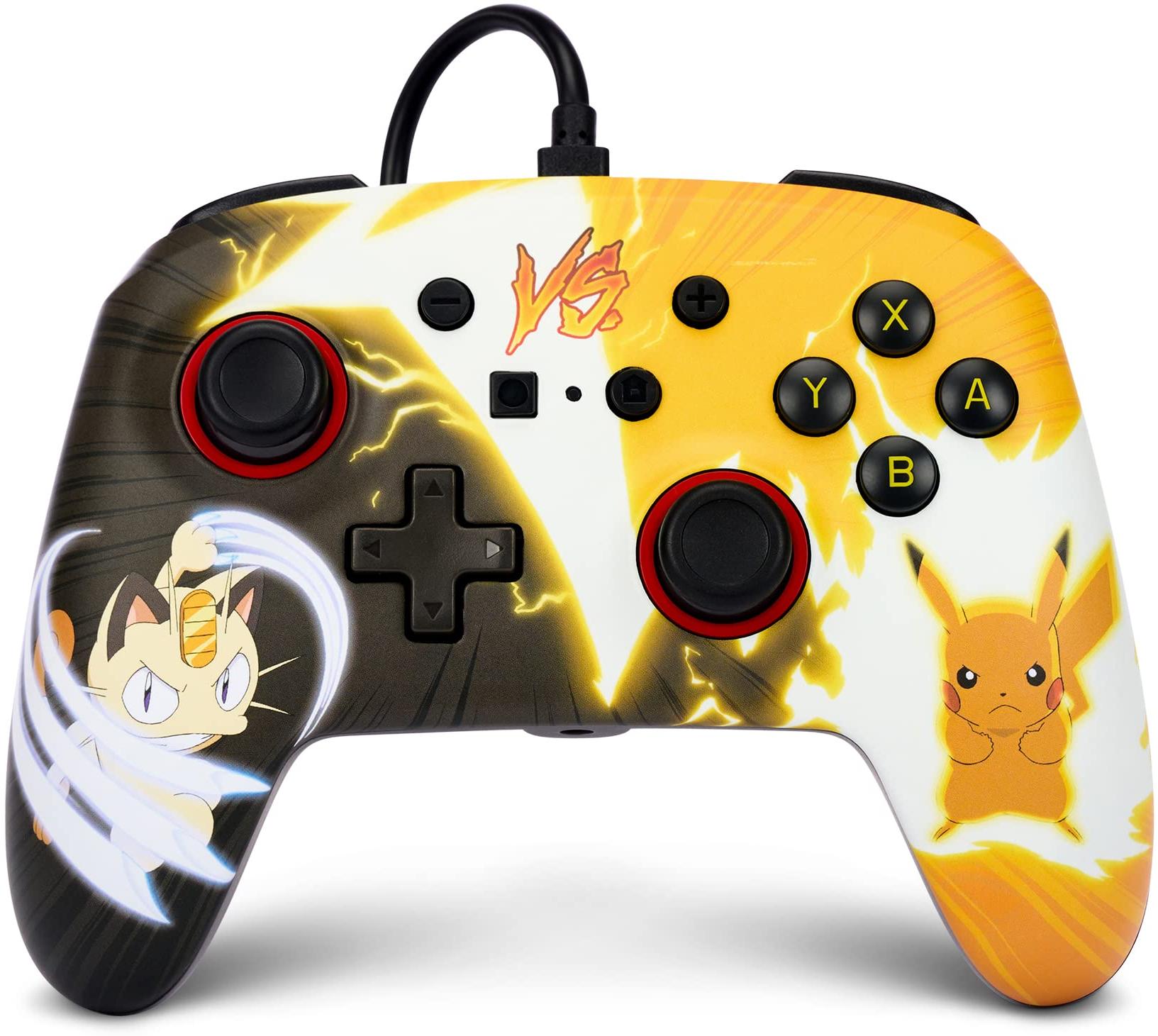 PowerA Manette de jeu filaire Enhanced Pokemon Pikachu VS Meowth