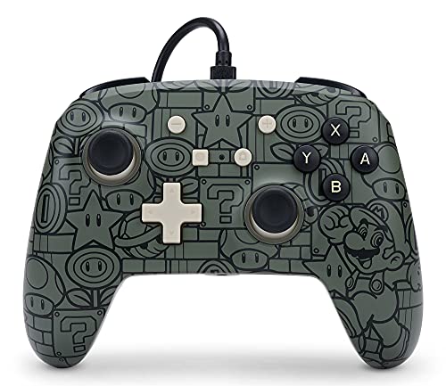 PowerA Manette de jeu filaire Mario Power Up pour Nintendo Switch (Noir)