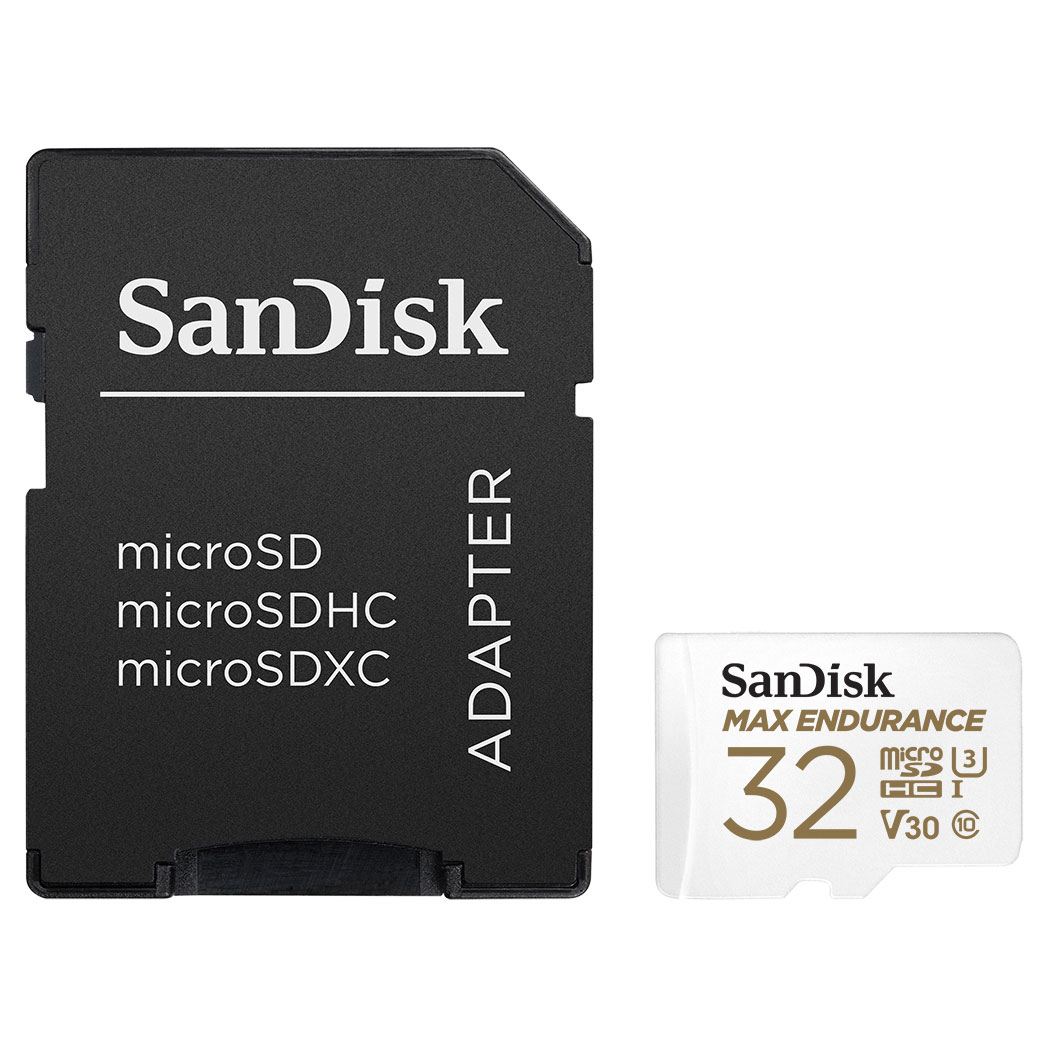 SanDisk Professional Max Endurance microSDHC UHS-I U3 V30 32 Go + Adaptateur SD