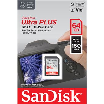 SanDisk Professional Ultra PLUS 64GB SDXC Memory Card 150MB/s