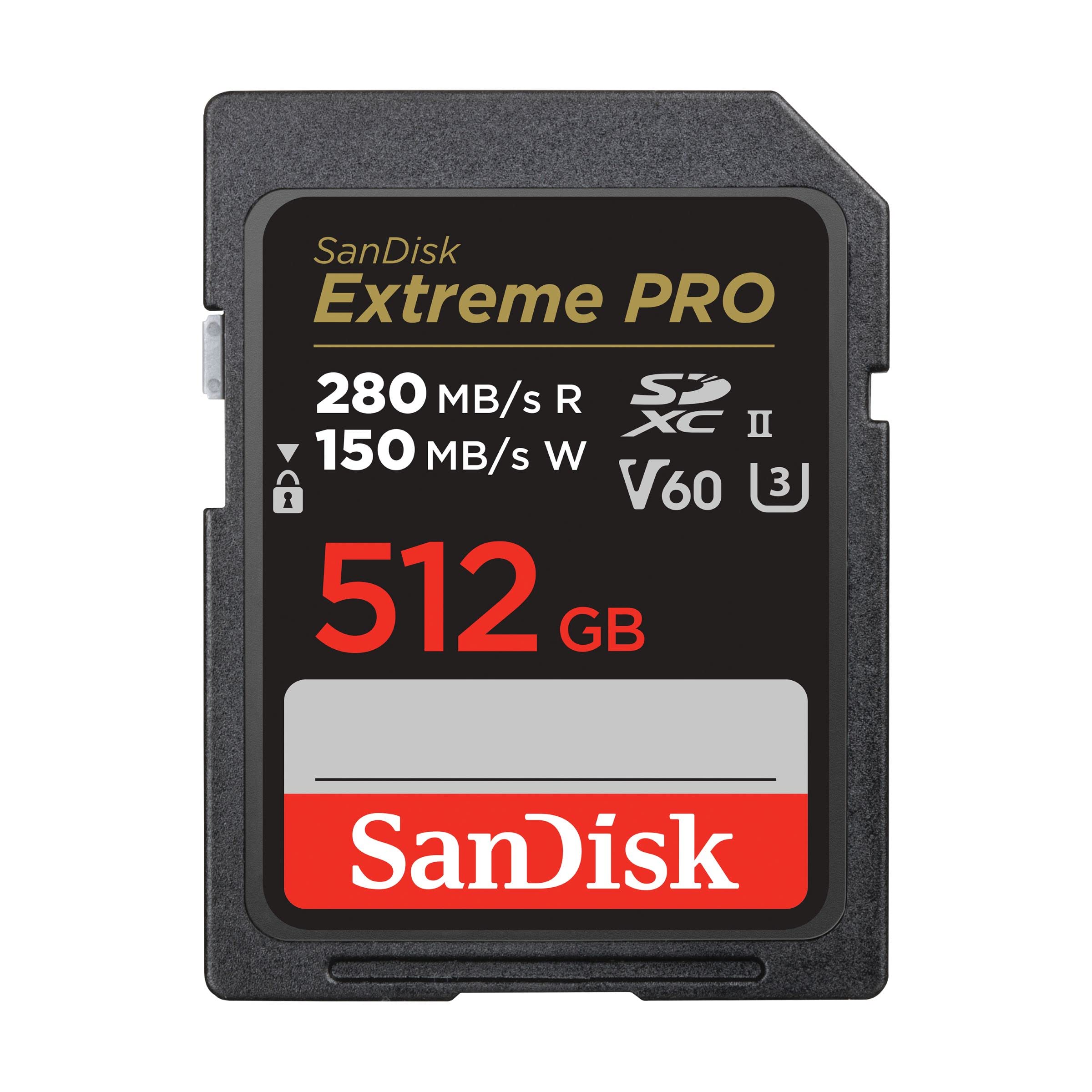 SanDisk Professional Extreme PRO 512GB V60 UHS-II 280/150MBs