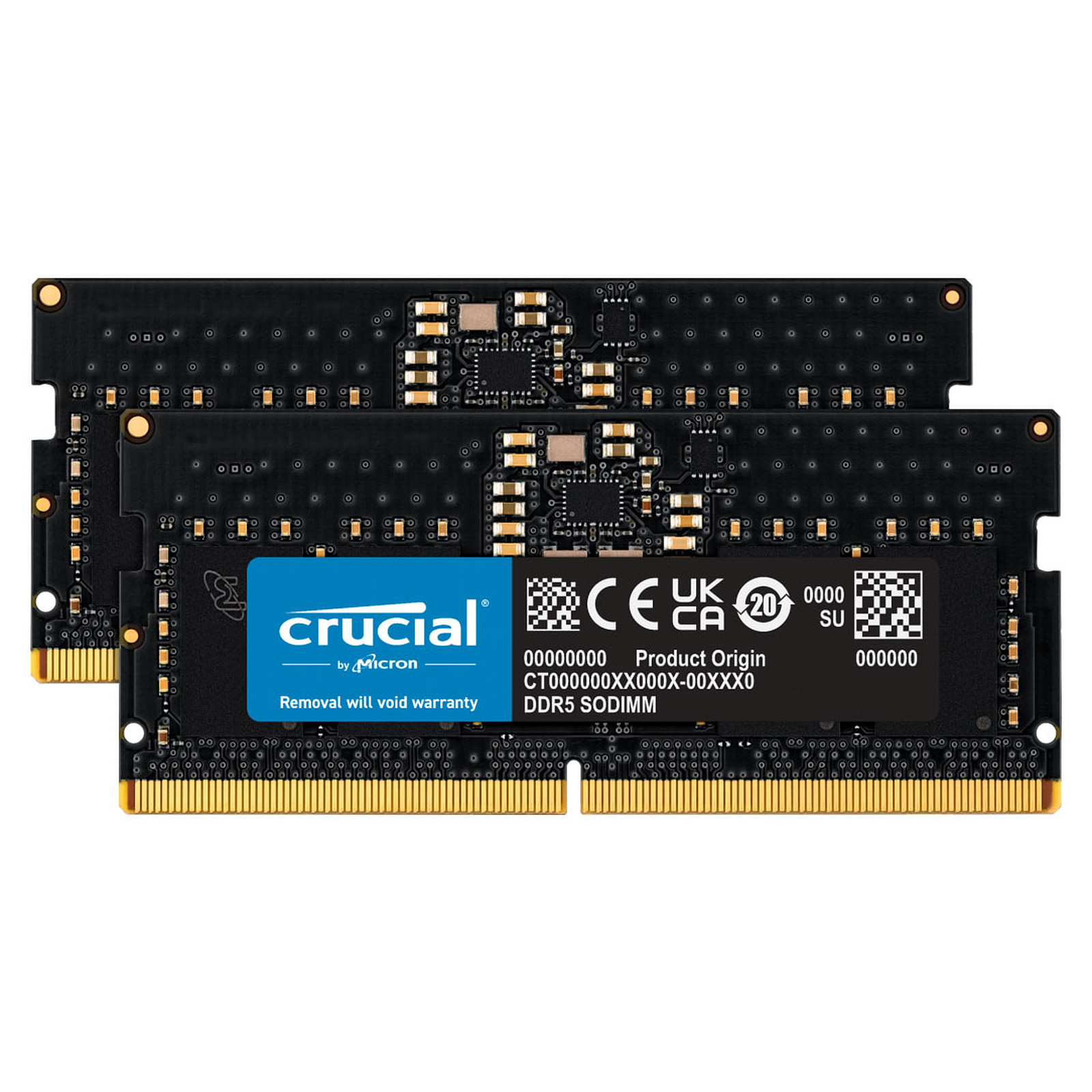 CRUCIAL SO-DIMM DDR5 32 Go (2 x 16 Go) 4800 MHz CL40 1Rx8
