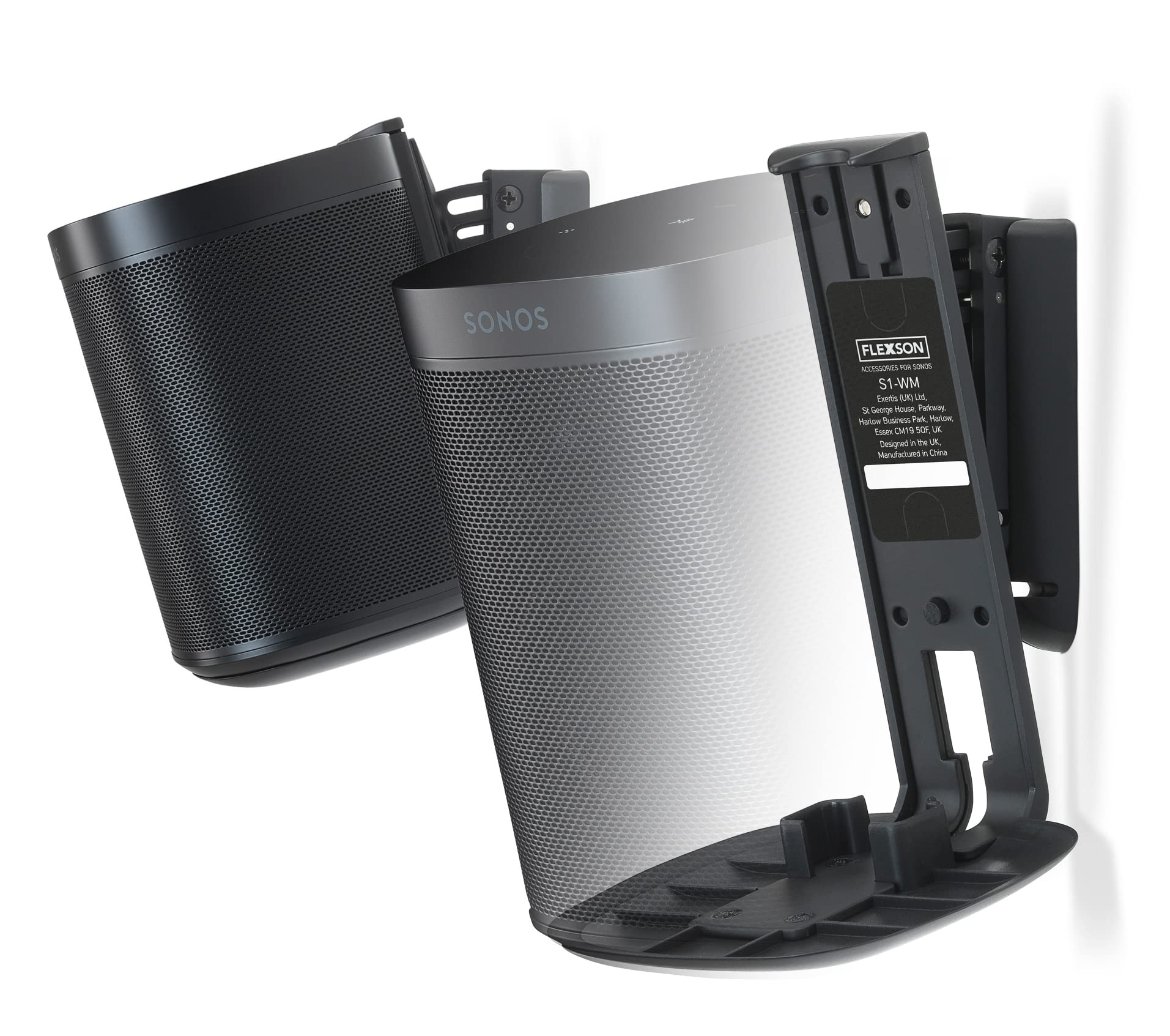 Flexson - Support mural Sonos ONE/ONE SL/PLAY:1 -noir, paire