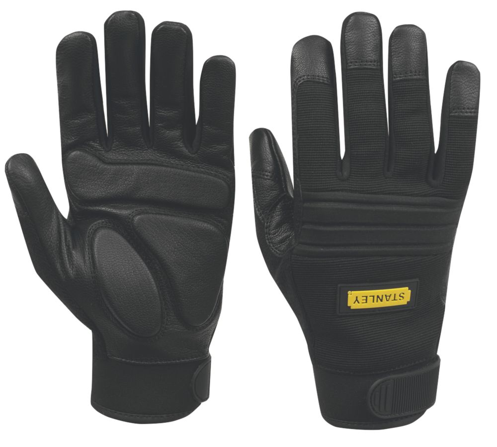 Stanley Gants de travail anti-vibration noirs taille L