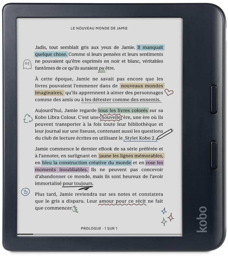 Kobo Modèle du produit : Liseuse ebook libra colour noire
