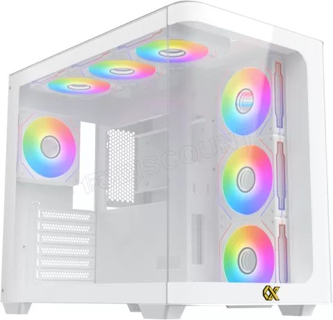 Xigmatek Boitier Grand-Tour E-ATX Alphard Pro RGB avec panneau vitré (Blanc)