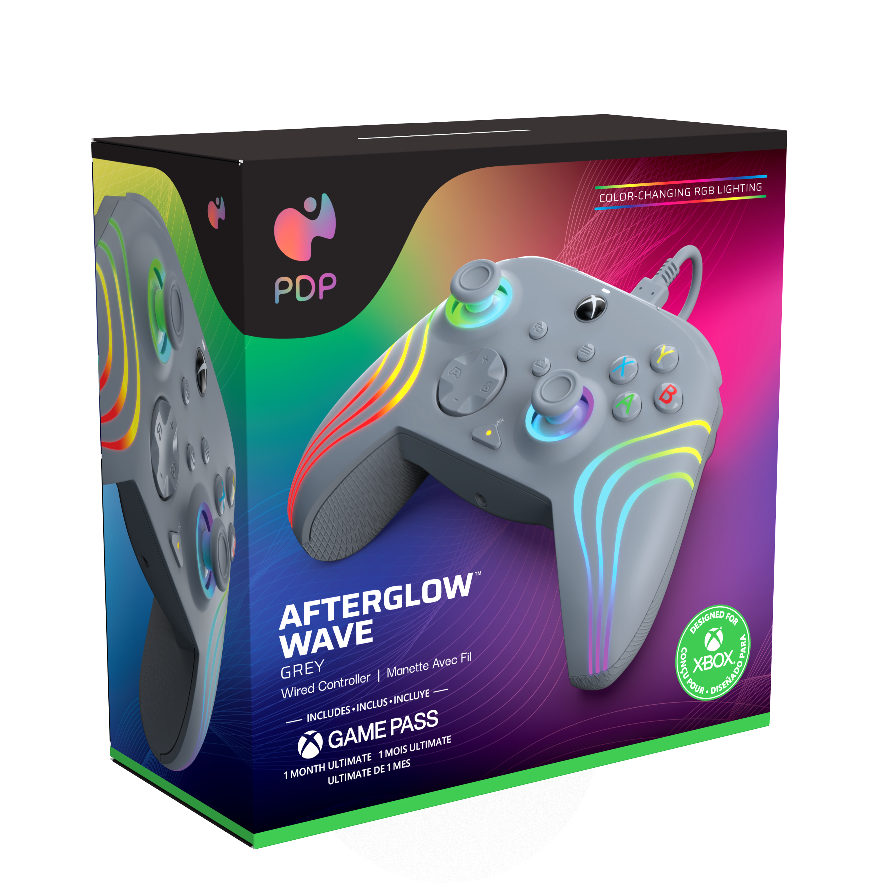 PDP PDP Controller kabelgebunden Afterglow Wave grau XBOX Serie