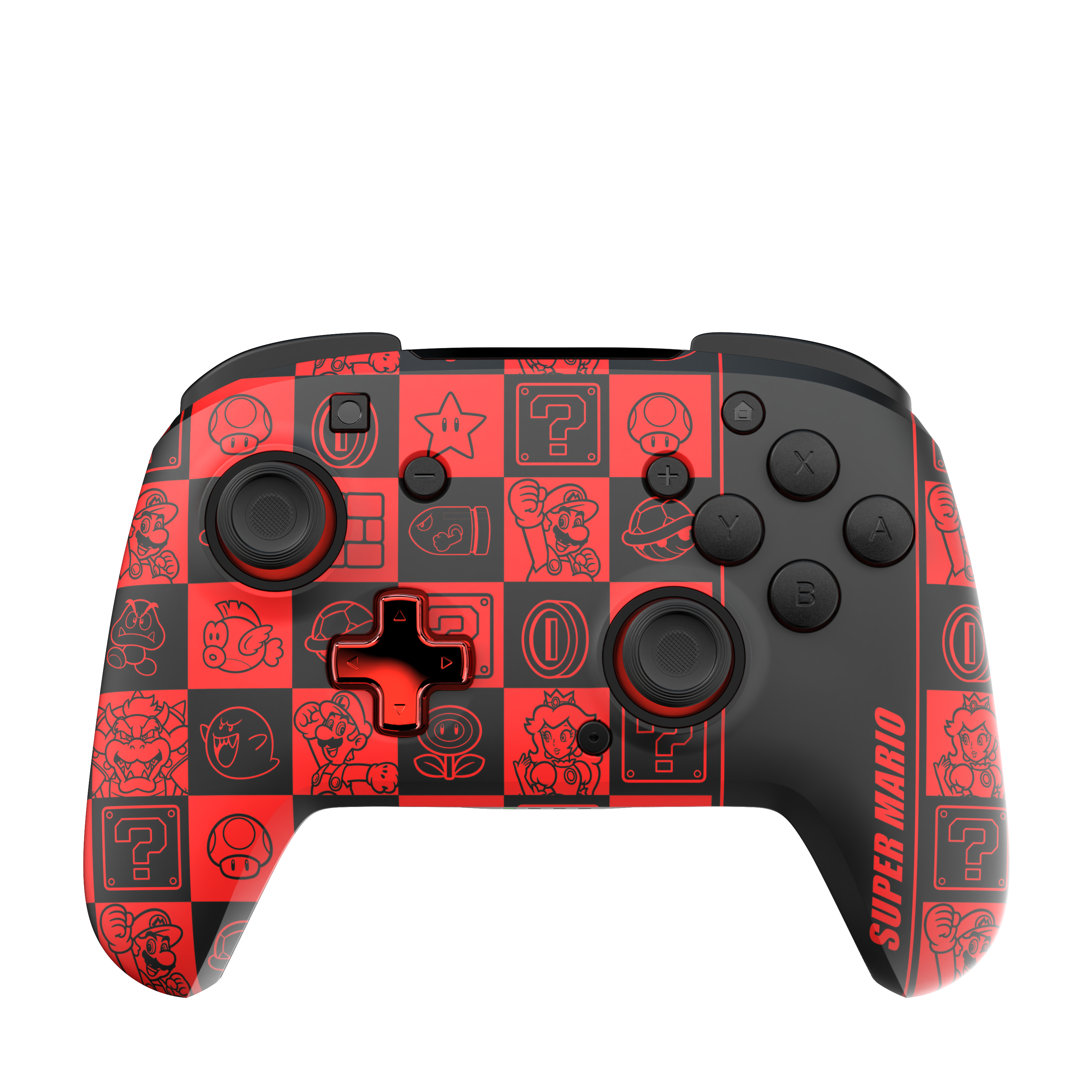PDP Manette sans fil  NSW Rematch Glow pour Nintendo Switch et Nintendo Switch Modèle OLED Noir et Rouge