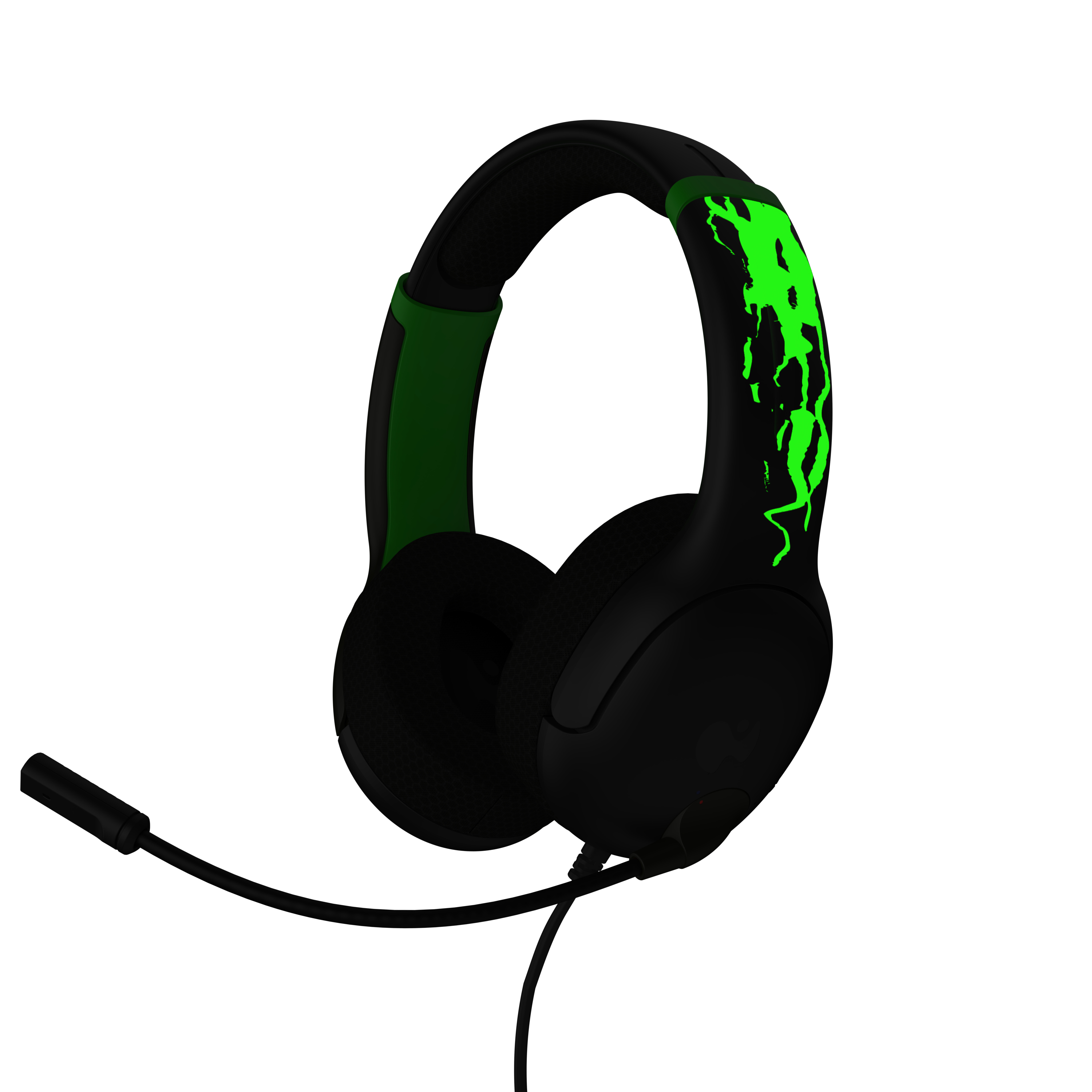 PDP Airlite Glow Casque Avec fil Arceau Jouer Noir, Vert