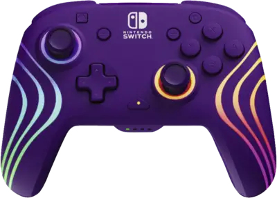 PDP Gamepad Wireless Multicolor Pro pour Nintendo Switch, Extraíble, LED RGB
