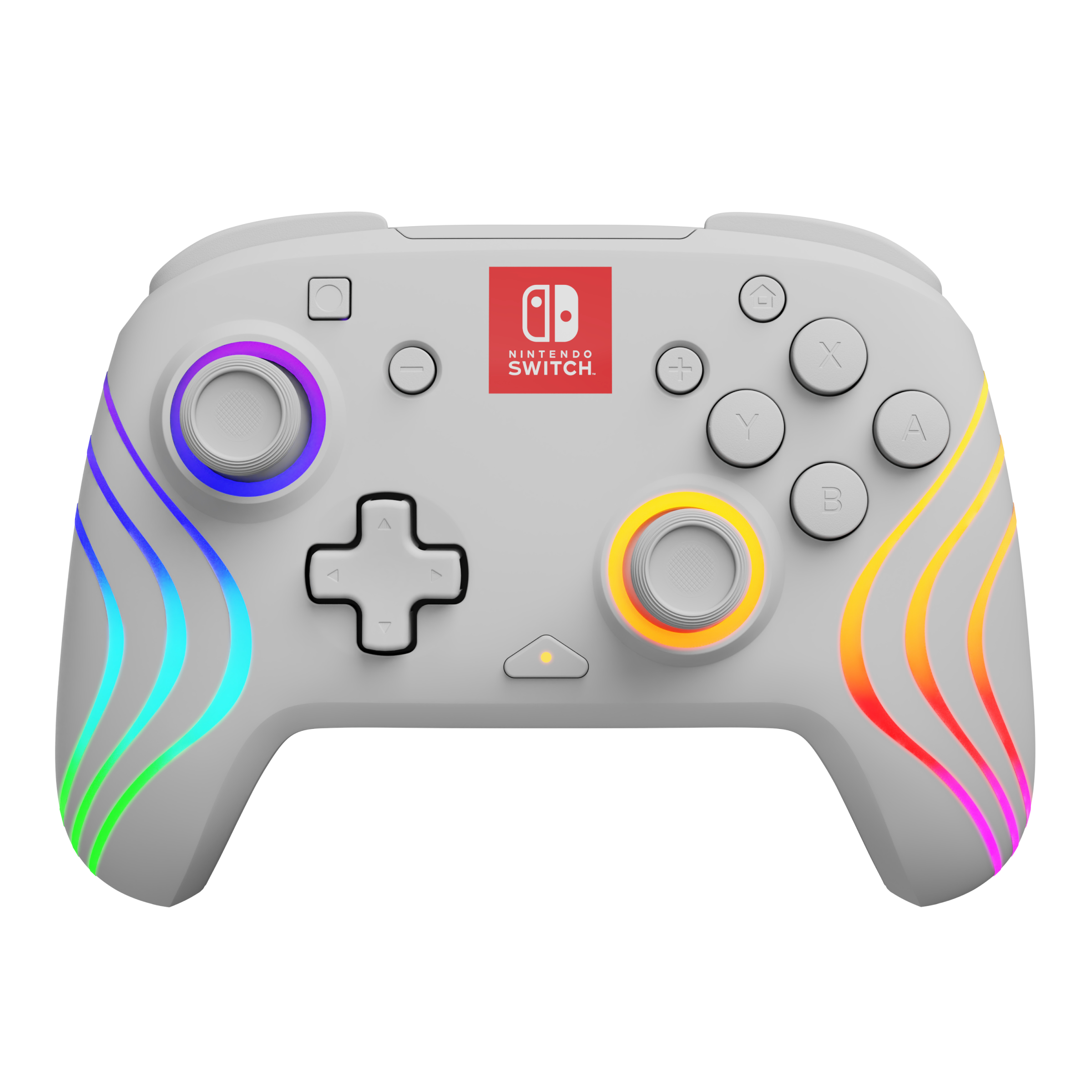 PDP Gamepad Nintendo Switch Blanc Gamepad Analogique/Digital Multicolore LED