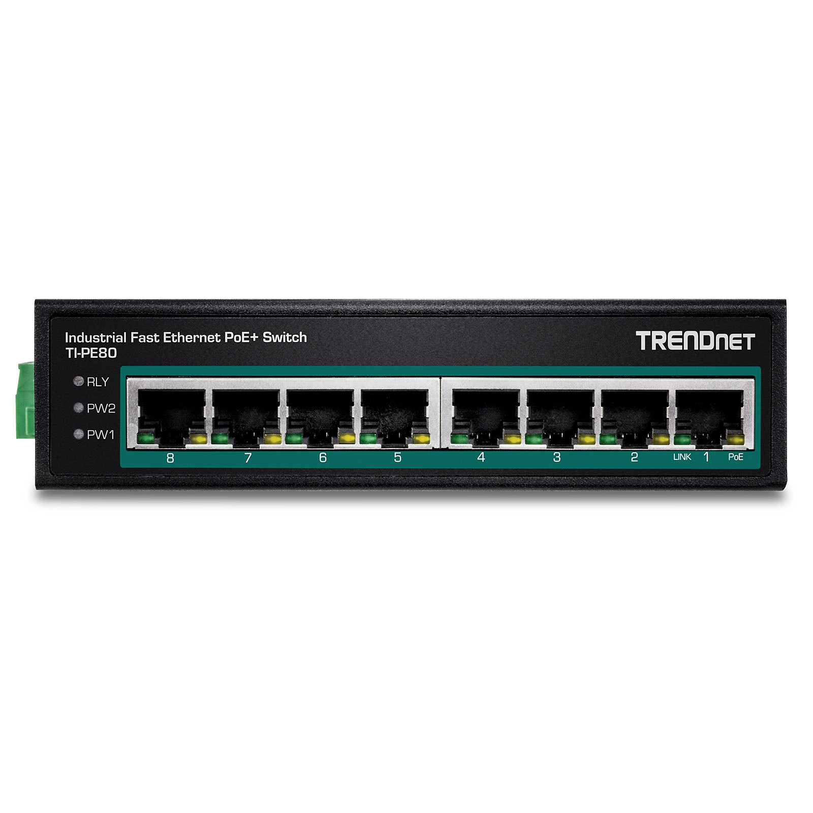 TRENDNET Switch Rail DIN industriel 8 Ports PoE+ 10/100 Mbps