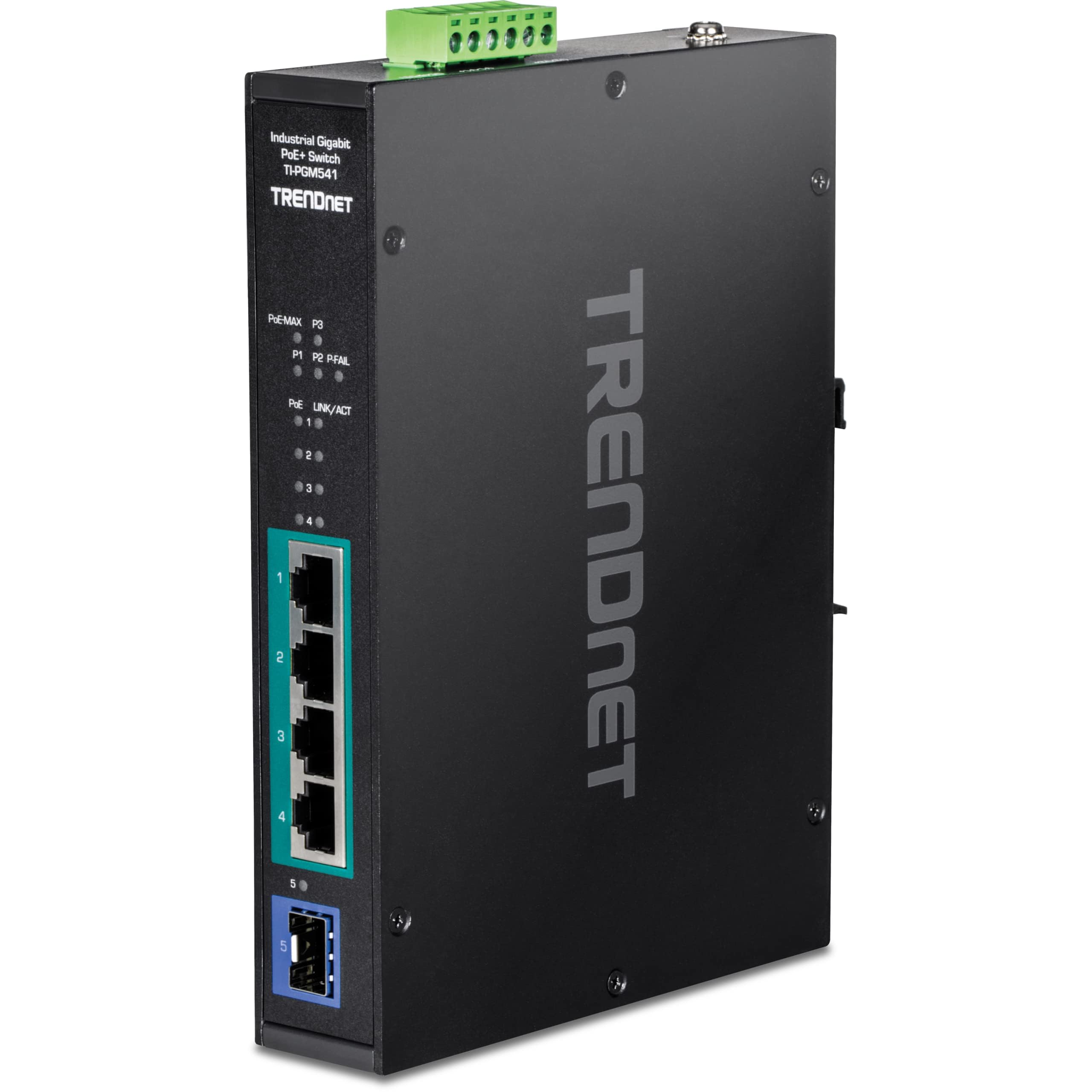 TRENDNET TRENDnet 5-port Indust. Gbit PoE+ DIN-Rail Switch -20/+65°C