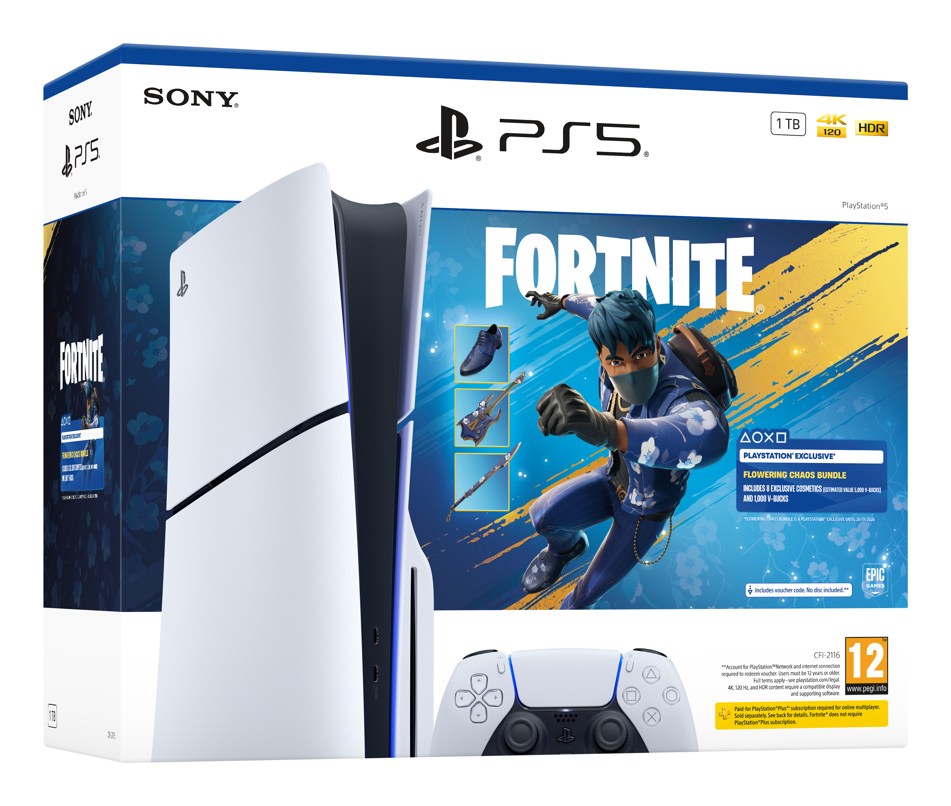 SONY Pack Slim Edition Standard Fortnite Flowering Chaos