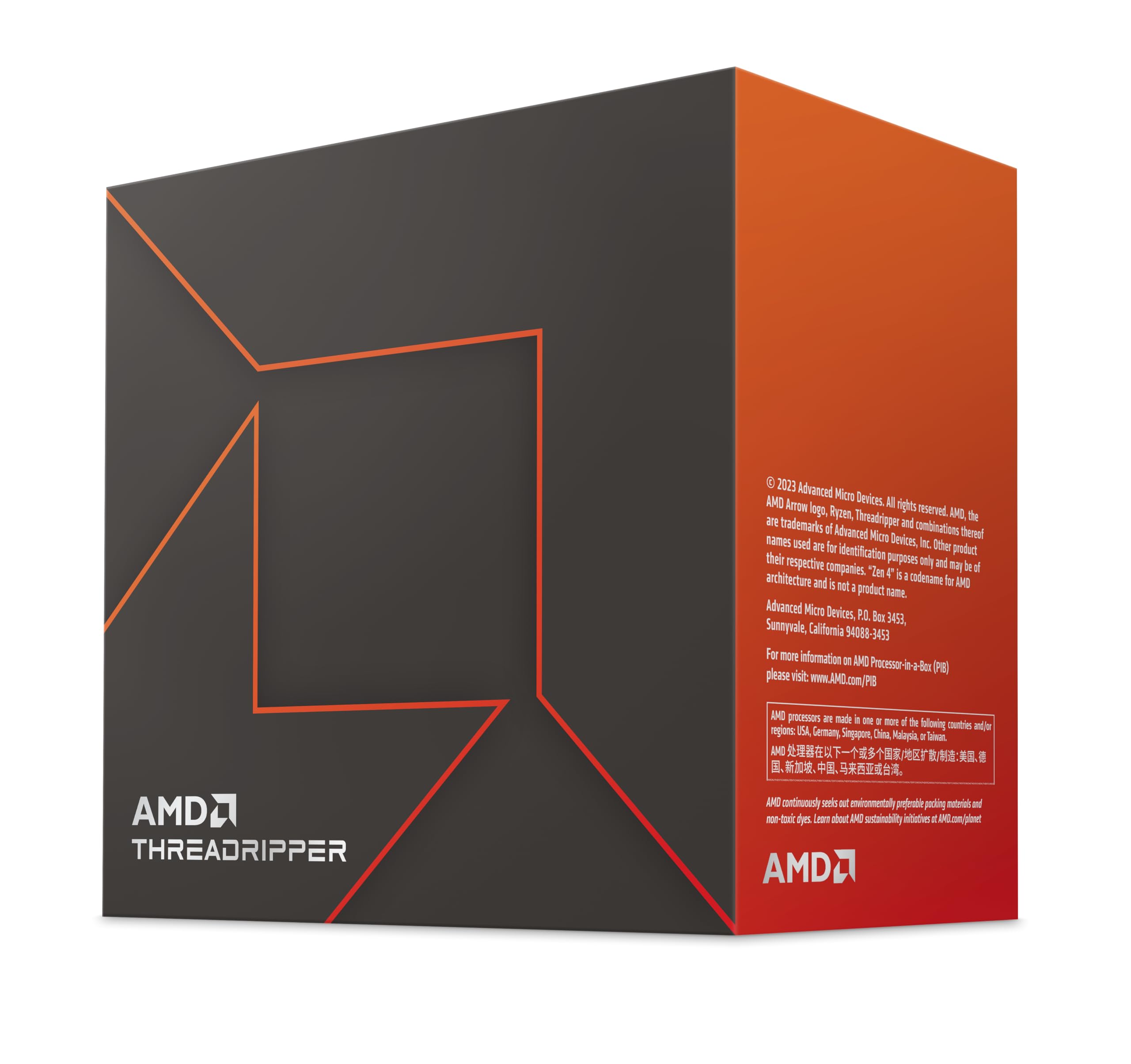 AMD Processeur Ryzen Threadripper 7970X 32-Core 64-Threads Socket sTR5